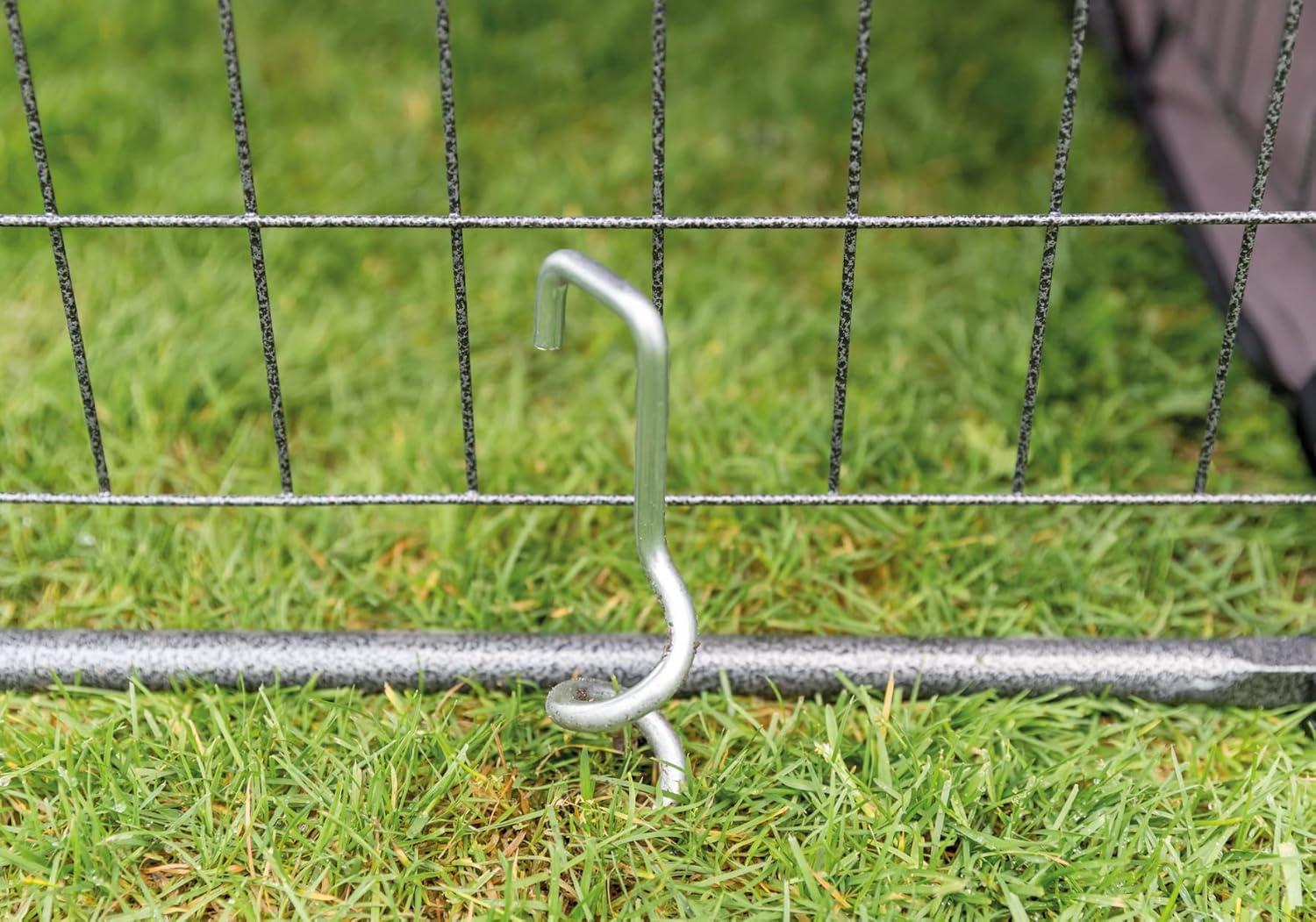 TRIXIE TRIXIE Deluxe Kennel Heavy Duty Steel Ground Stakes, Twist, 3 pc (Set of 3)