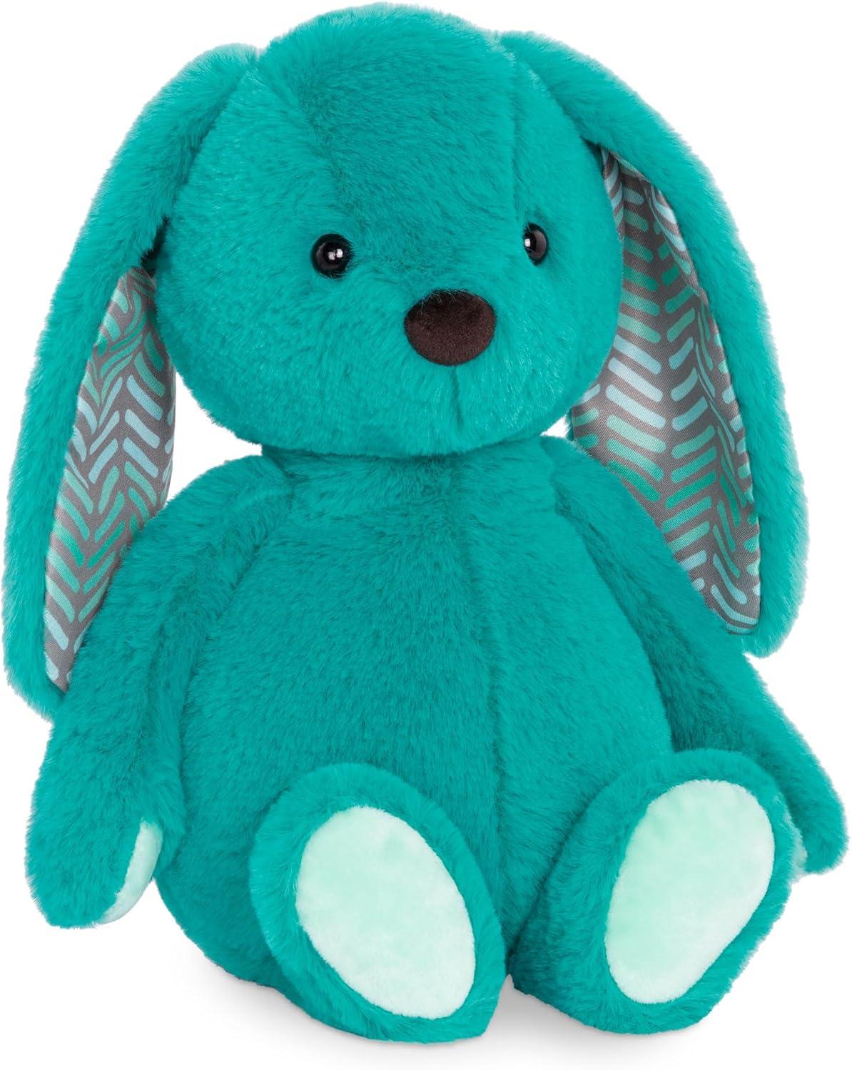 Teal Plush Bunny with Chevron Ears and Mint Paws