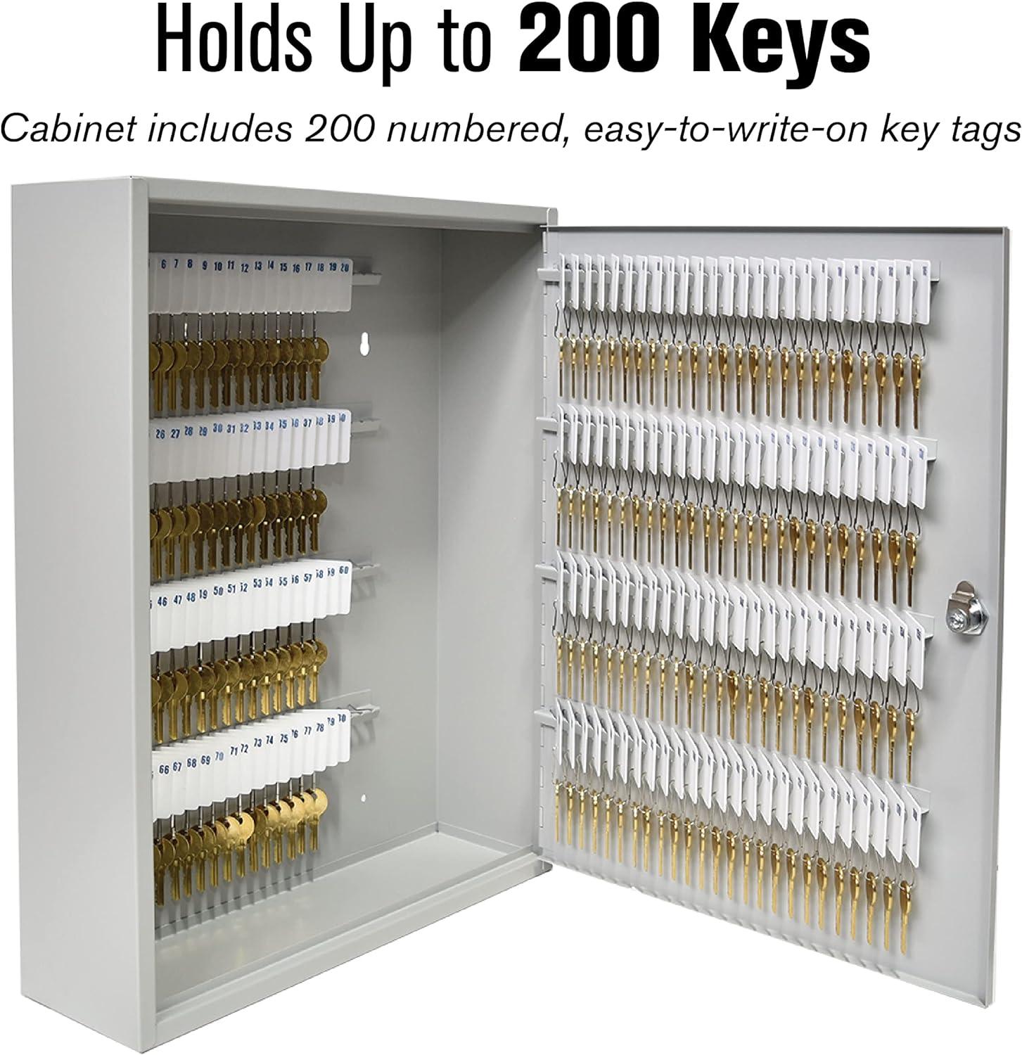 200 Key Cabinet - Single Lock Welded 22 Gauge Steel Construction