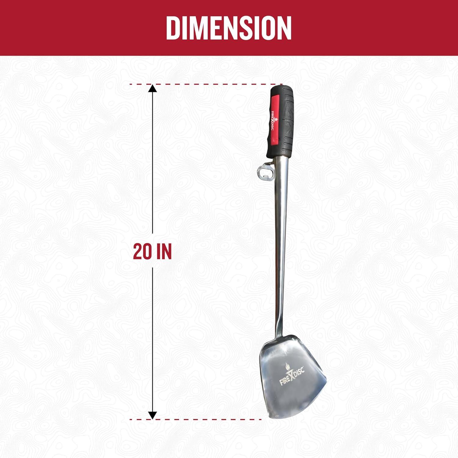 FIREDISC Ultimate Cooking Weapon 20-in. Shovel Scoop Spatula with High Heat Handle
