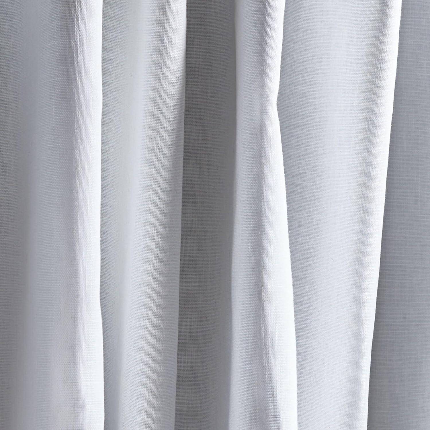 Martha Stewart Lido Cotton Blend Blackout Curtain Panel Pair White