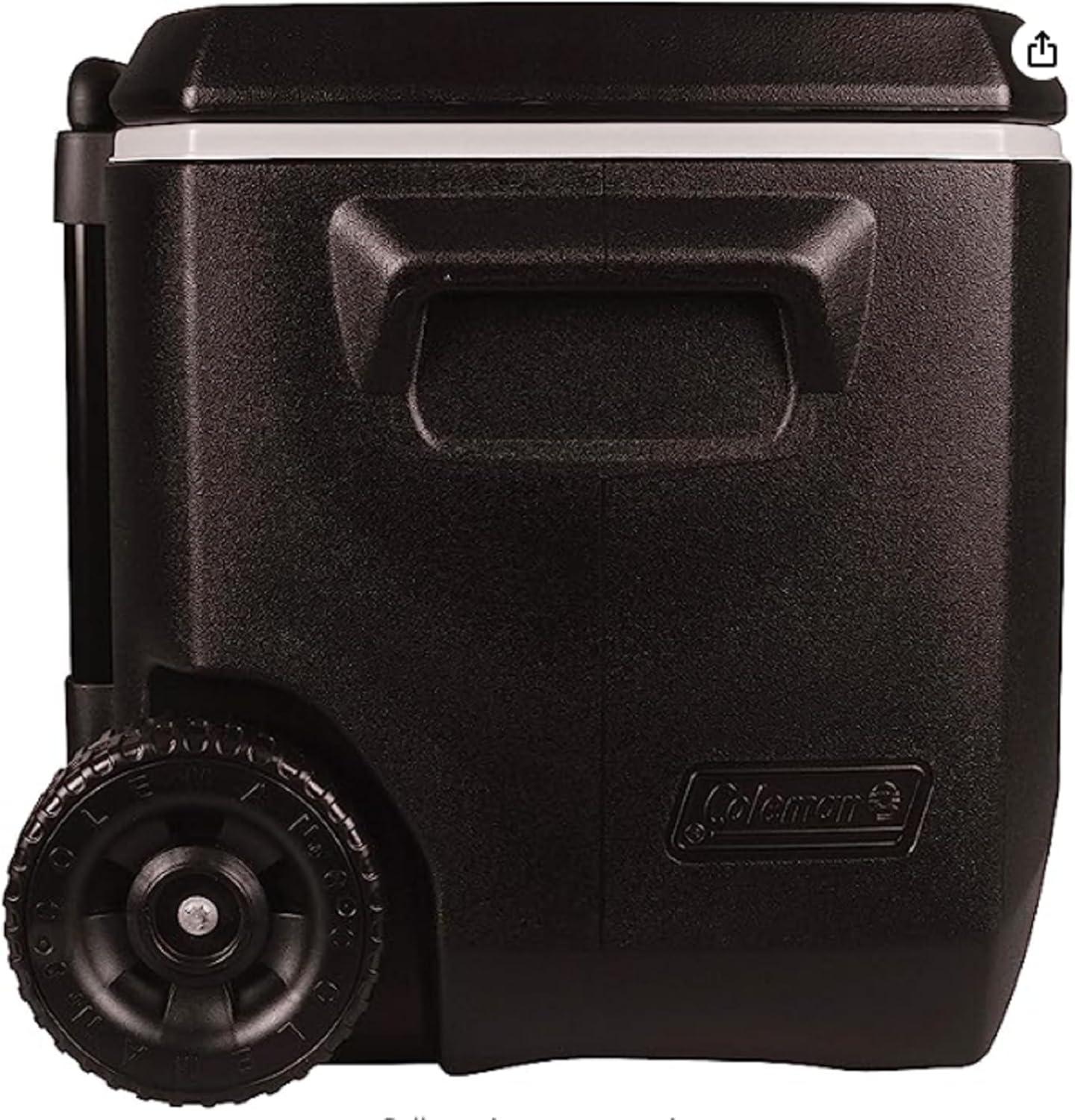 Coleman Black 50 Quart Insulated Wheeled Cooler