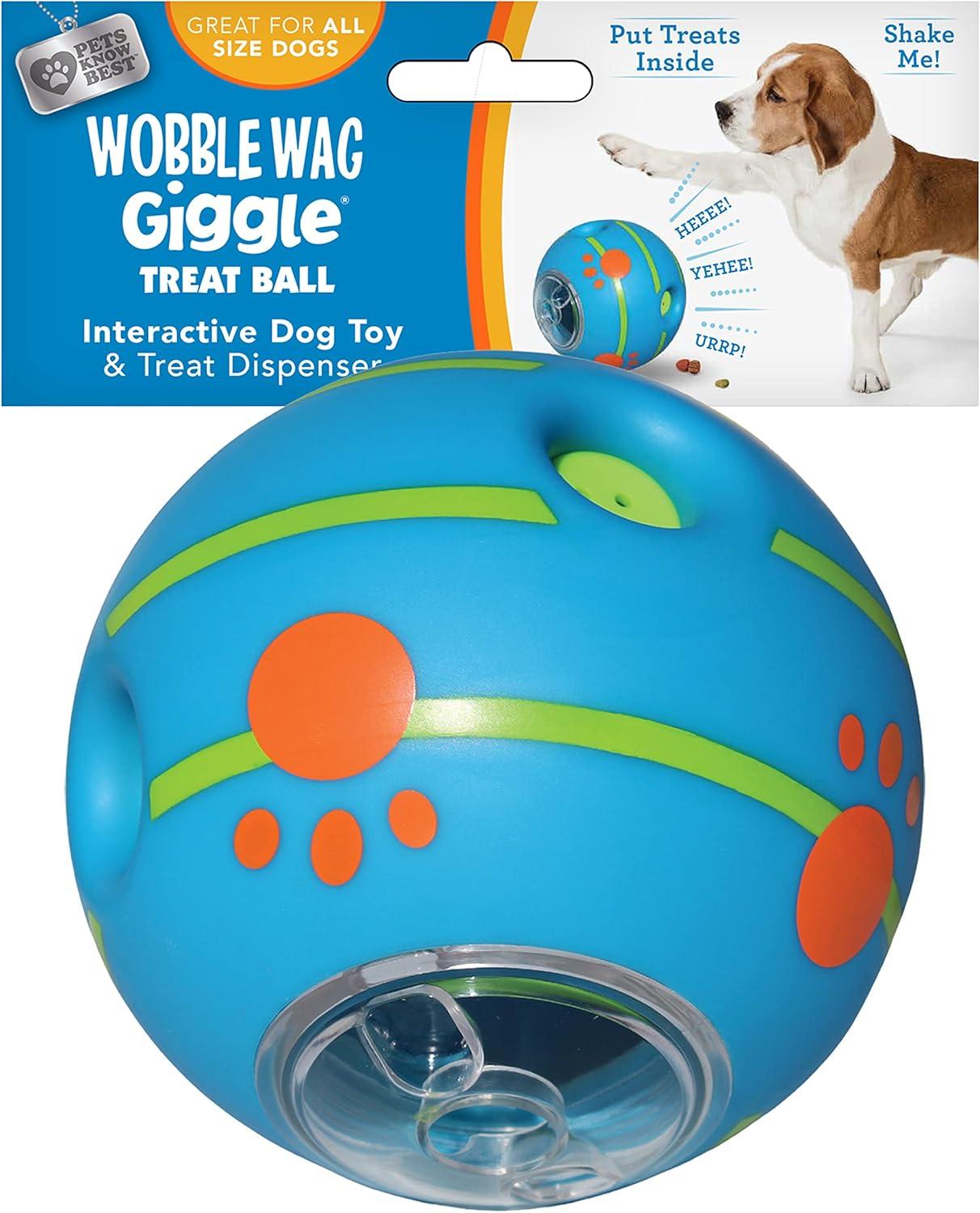 Pets Know Best Wobble Wag Giggle Dog Treat Dispenser Ball Toy