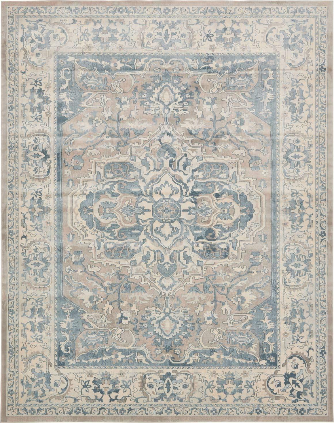 Elegant Dark Gray 8' x 10' Synthetic Rectangular Area Rug