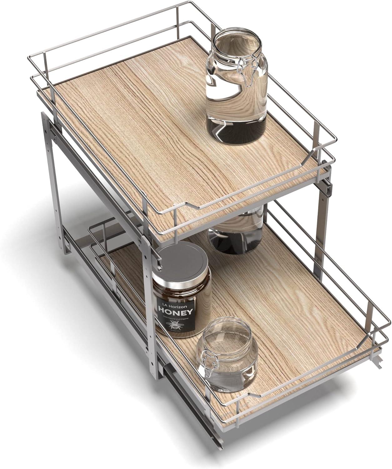 Home Zone Living Pantry Shelf Organizer Pull Out Drawer