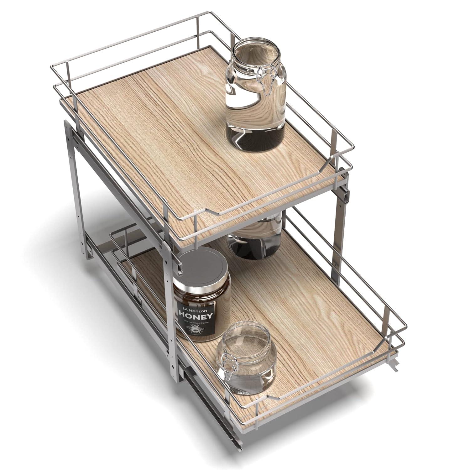 Home Zone Living Pantry Shelf Organizer Pull Out Drawer