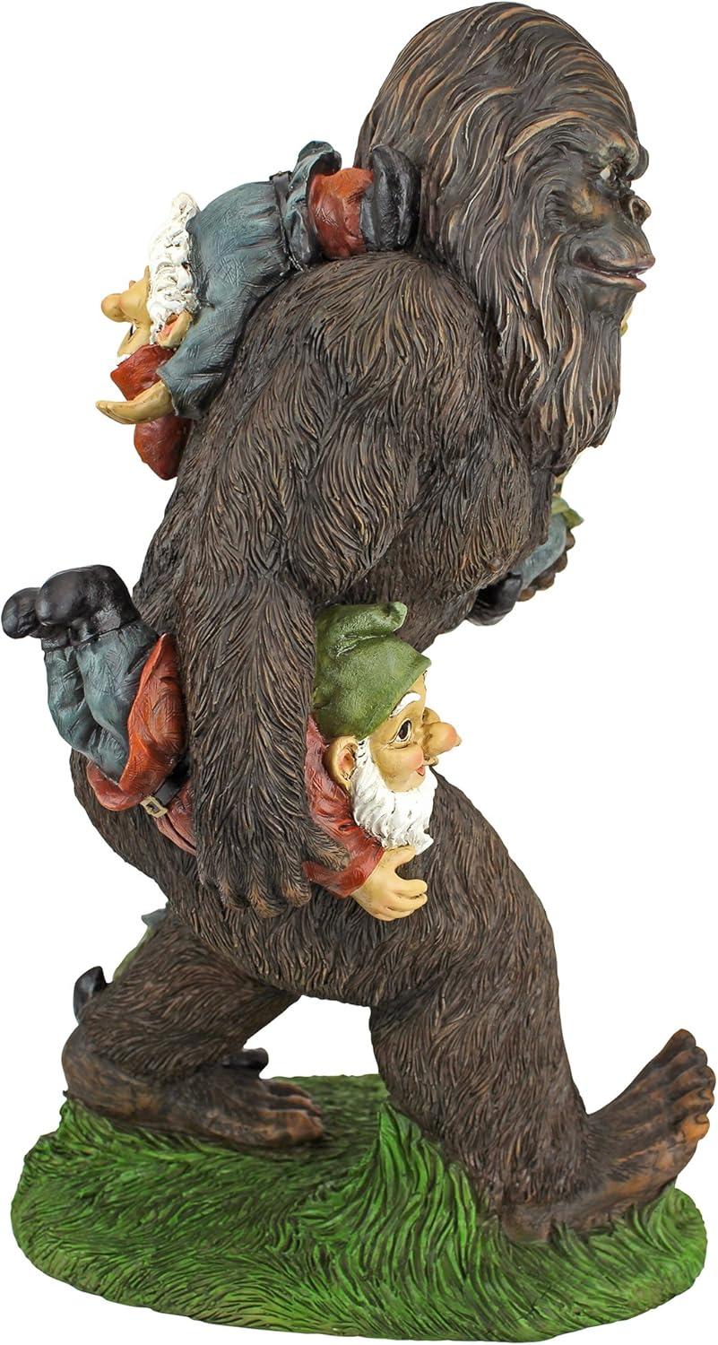 Schlepping the Garden Gnomes Bigfoot Statue