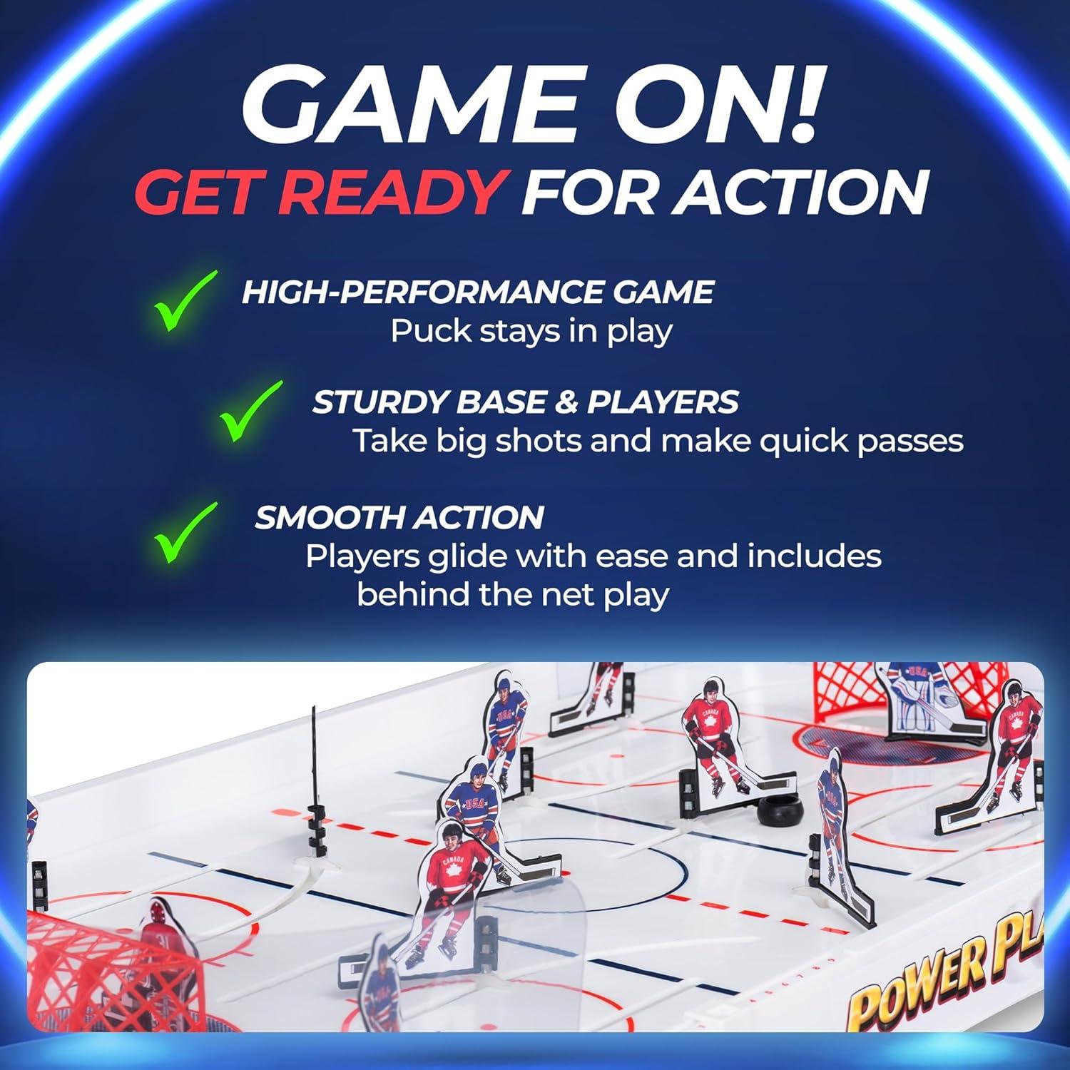 TOP SHELF Power Play 2: Ultimate Table Hockey Game - 36" x 17"