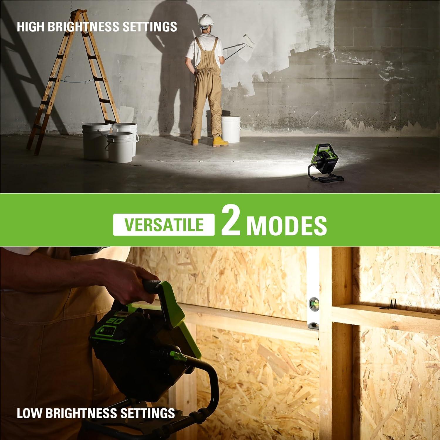 Greenworks Pro 80V (AC/DC) 2500-Lumen LED Work Light, Tool Only