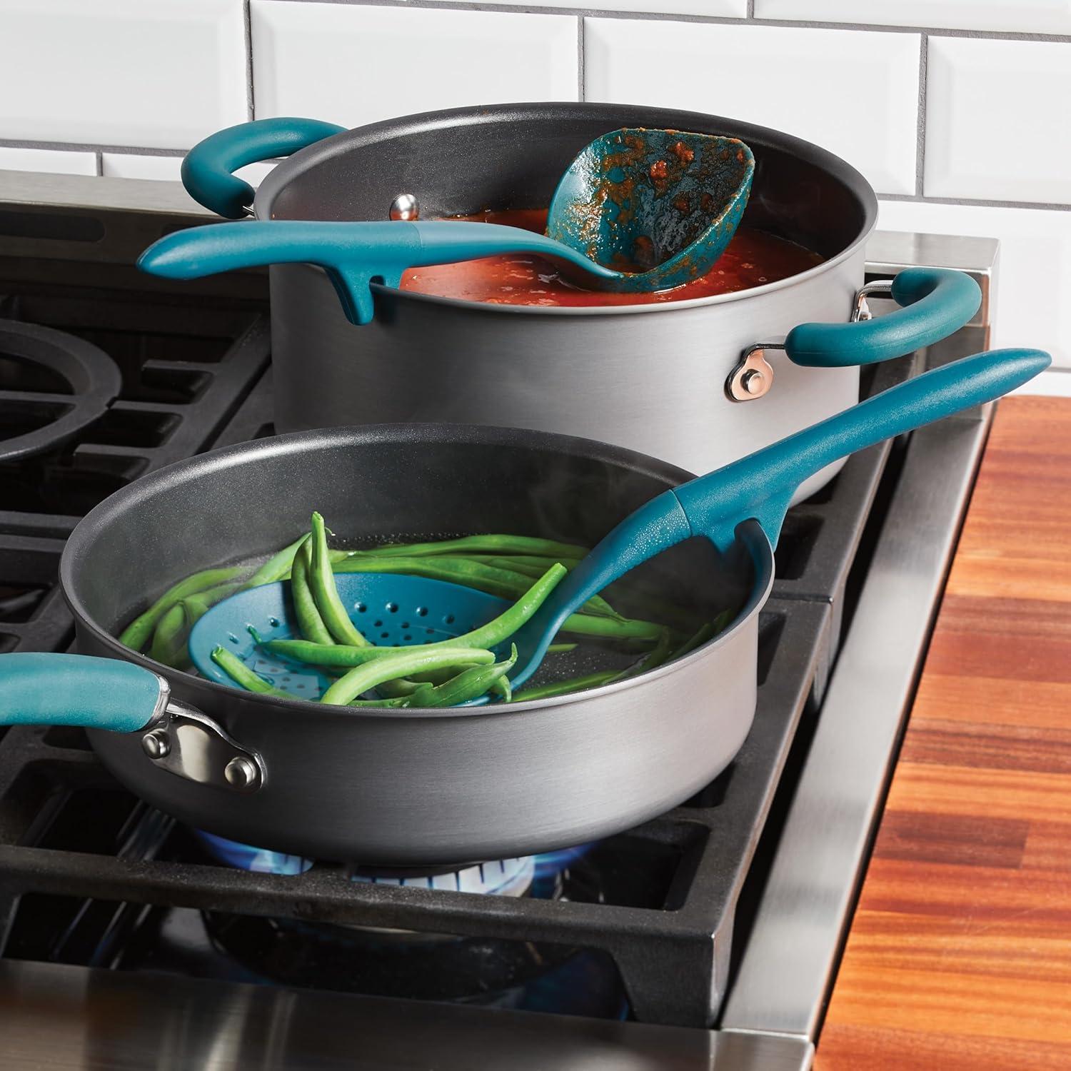 Rachael Ray Rachael Ray Lazy Tool Kitchen / Cooking Utensils Set, 2 Piece, Teal