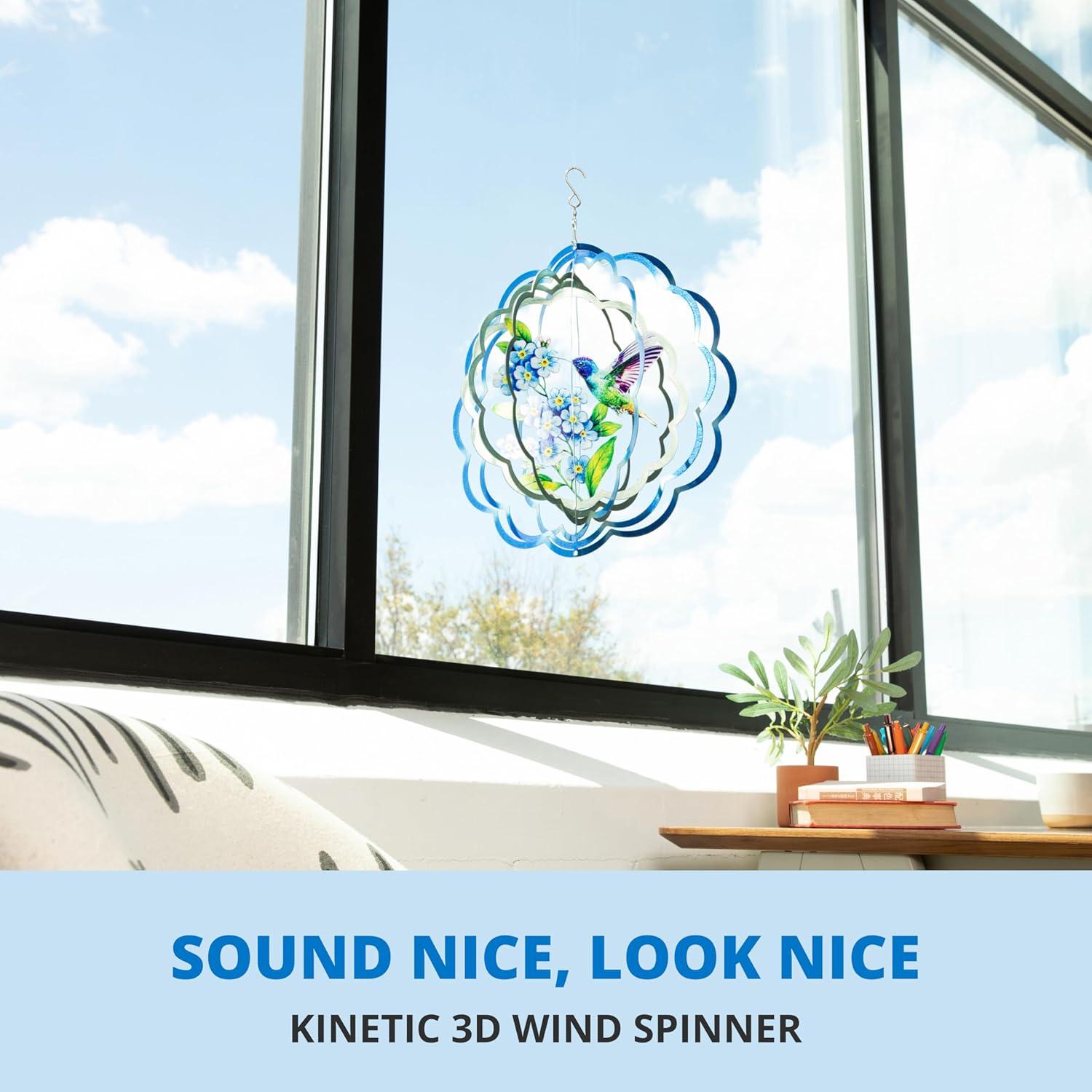 VP Home Lotus Teardrop Kinetic 3D Metal Outdoor Garden Decor Wind