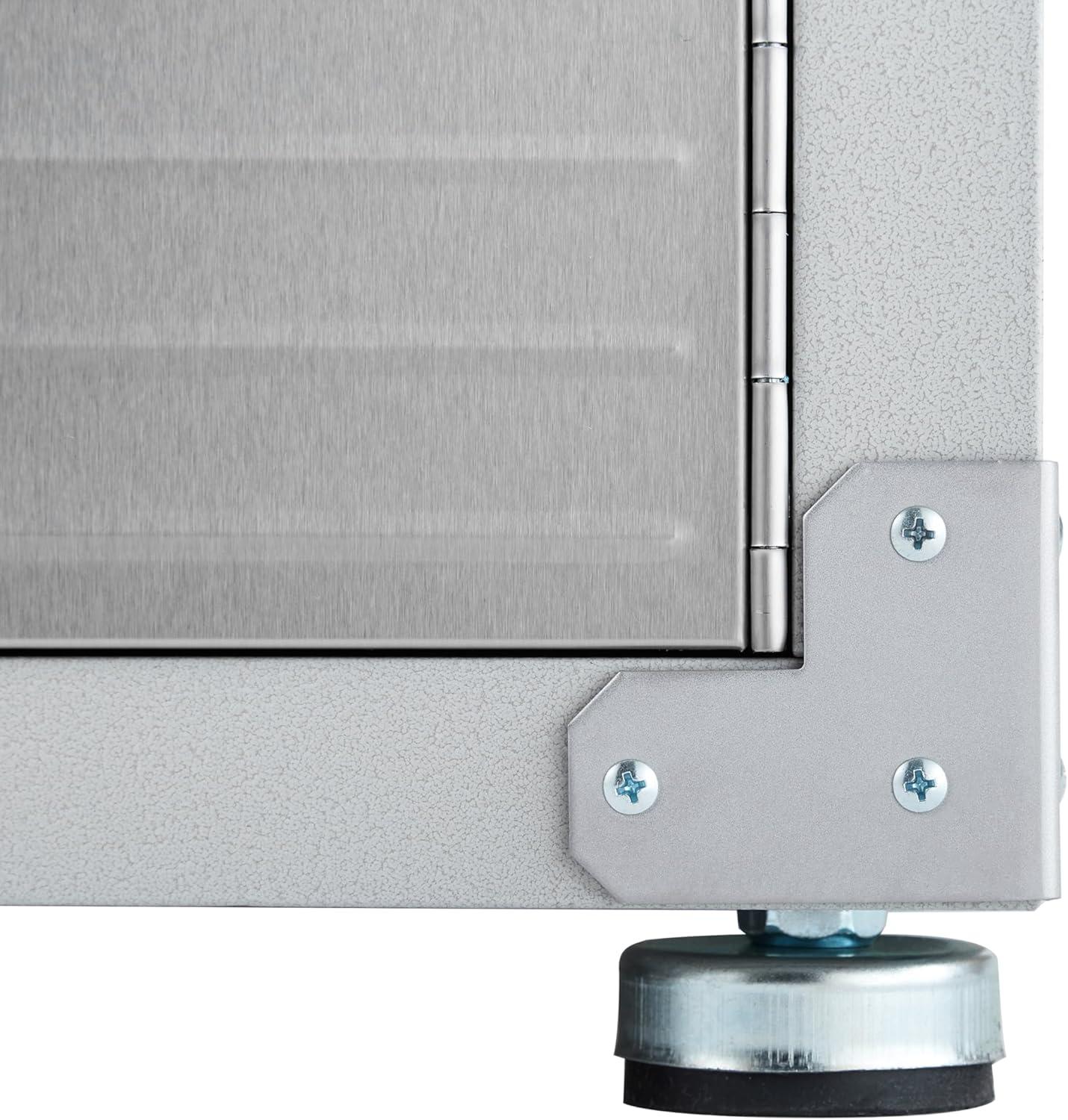 Seville Classics UltraHD Steel 2-Door Lockable Garage Storage Cabinet, 36 x 24 x 72, Granite Gray