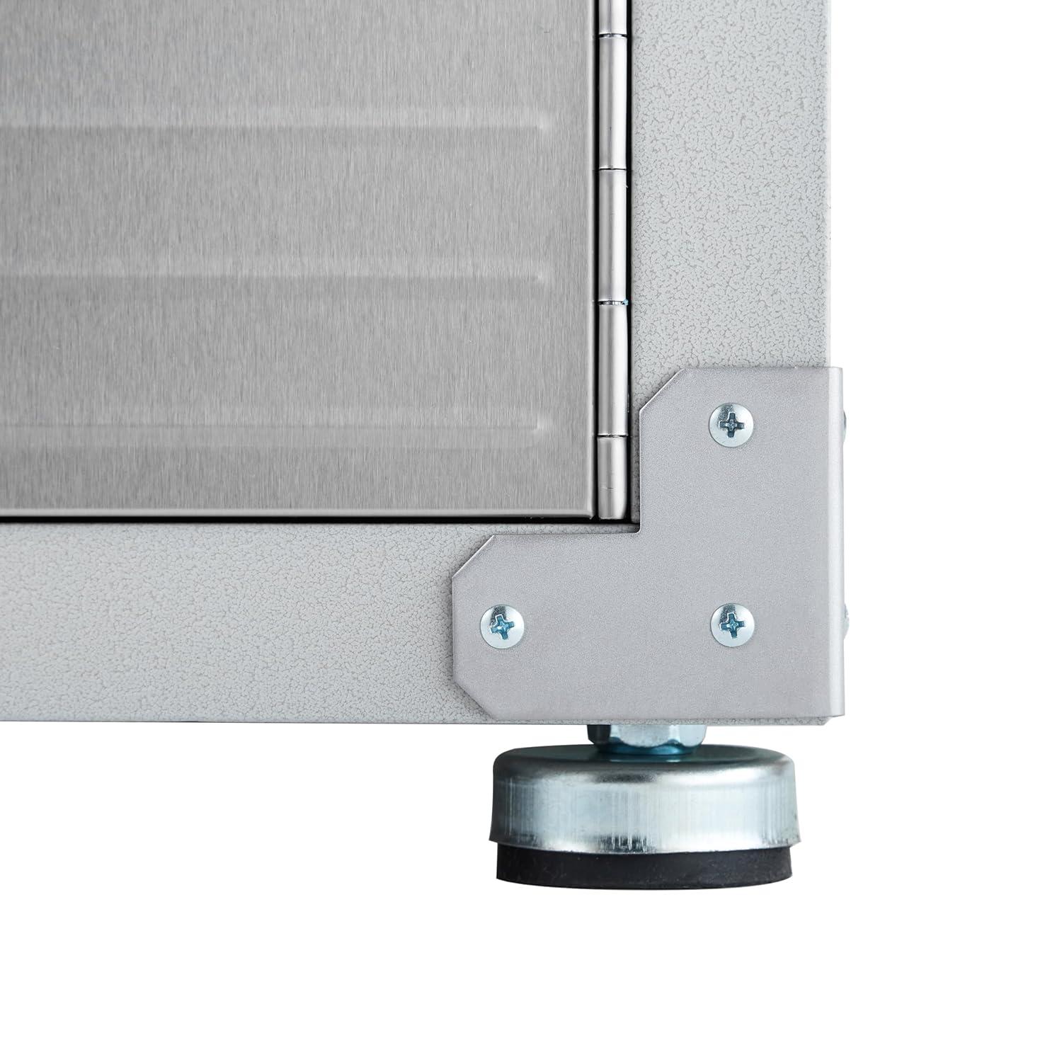 Seville Classics UltraHD Steel 2-Door Lockable Garage Storage Cabinet, 36 x 24 x 72, Granite Gray