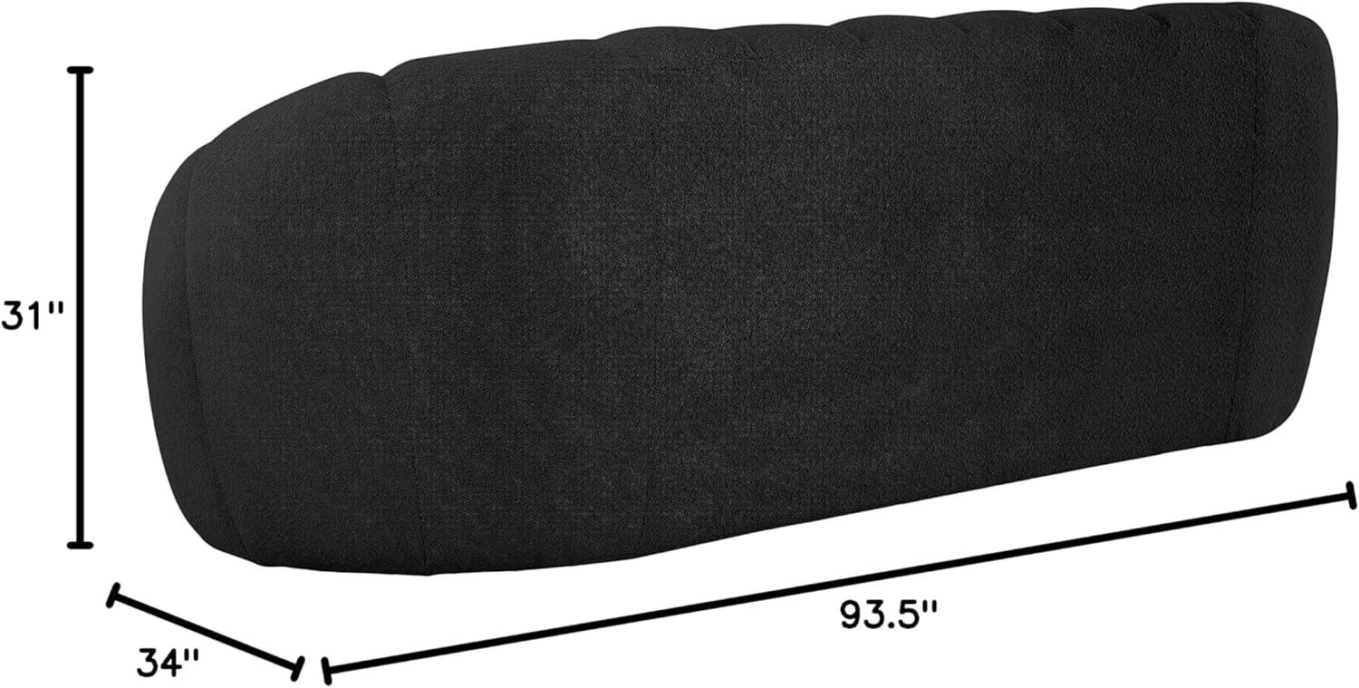 Meridian Furniture Elijah Green Boucle Fabric Sofa