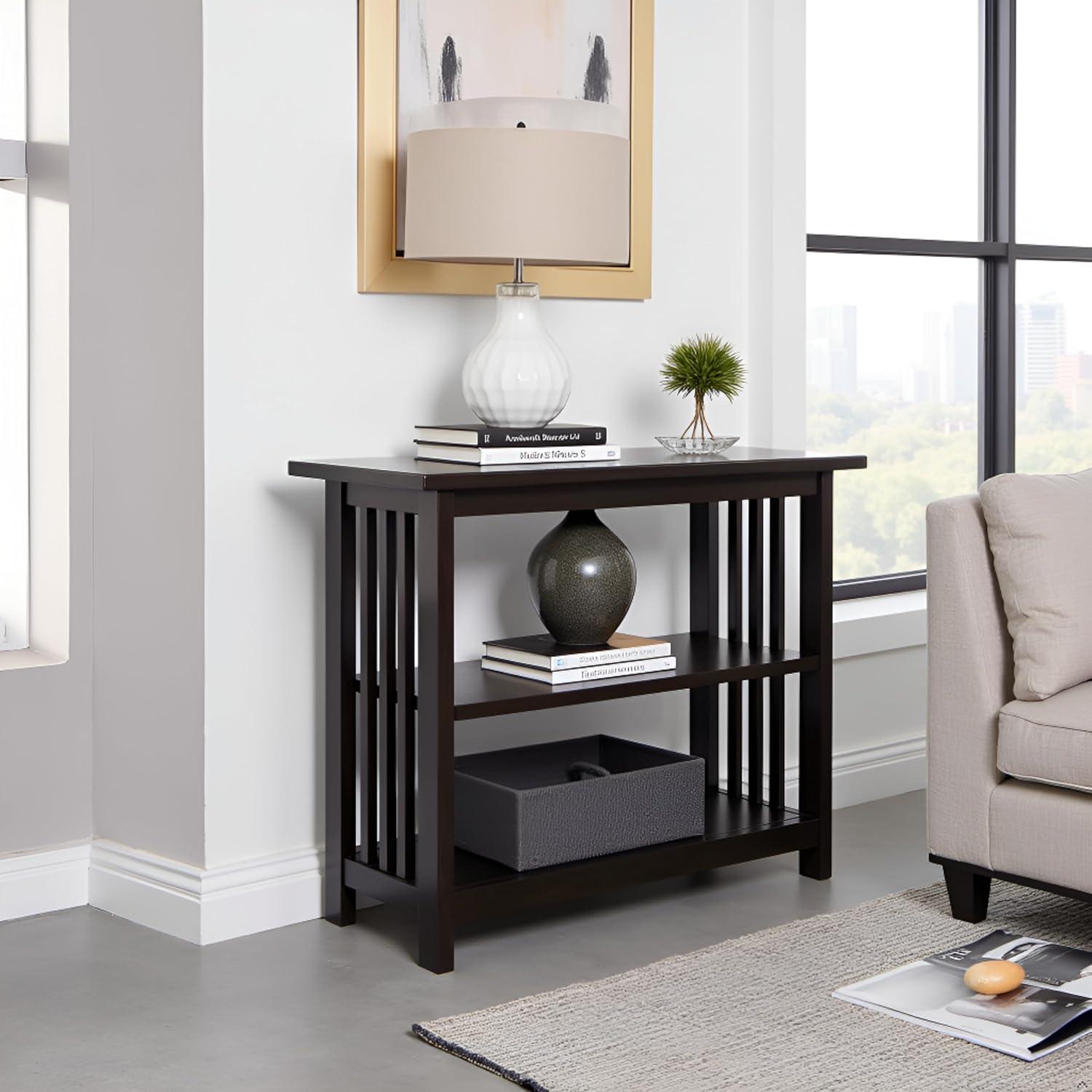 Alaterre Artisan Under Window Bookshelf, Espresso