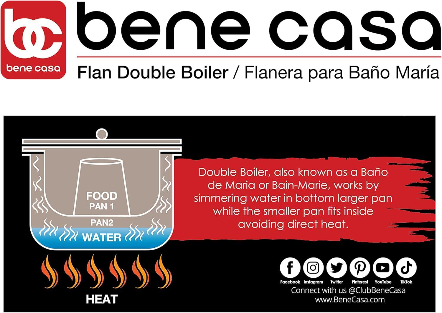 Flan Double Boiler - Flanera para bano de Maria (imported) 1.6 lts