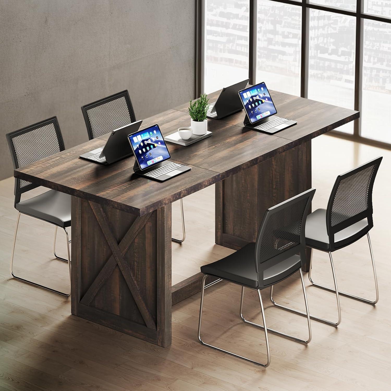 Rustic Oak 6ft Farmhouse Executive Desk