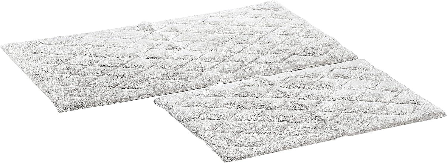 Marquis Diamond Rectangle Cotton Blend Geometric piece Bath Rug Set