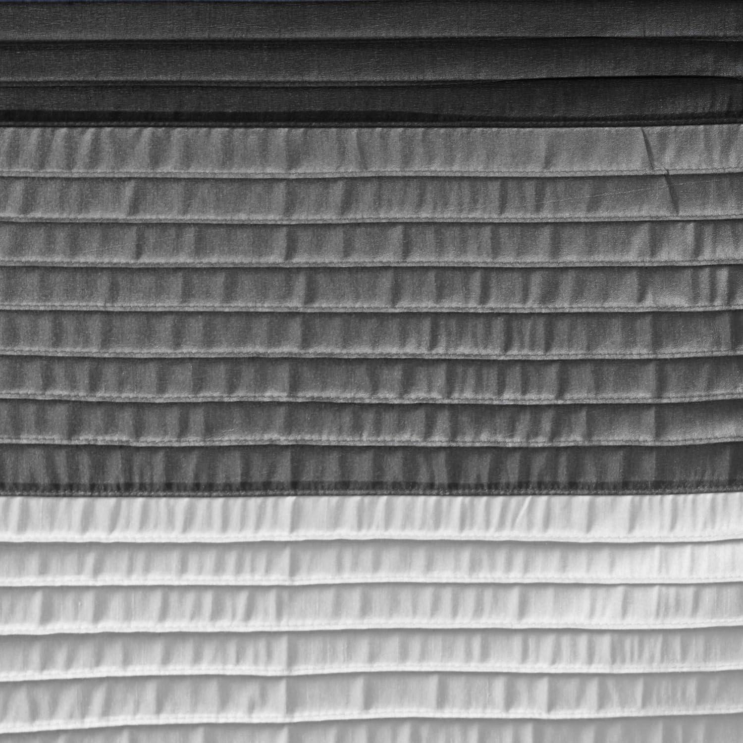 Amherst Striped Faux Silk Shower Curtain