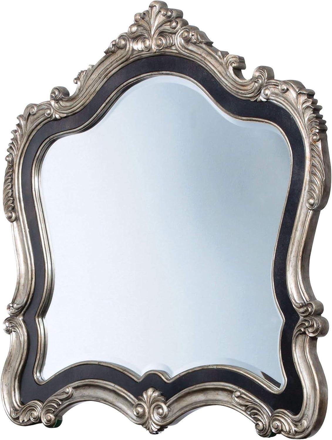 Chantelle Luxe Pearl White Wooden Dresser Mirror 45"