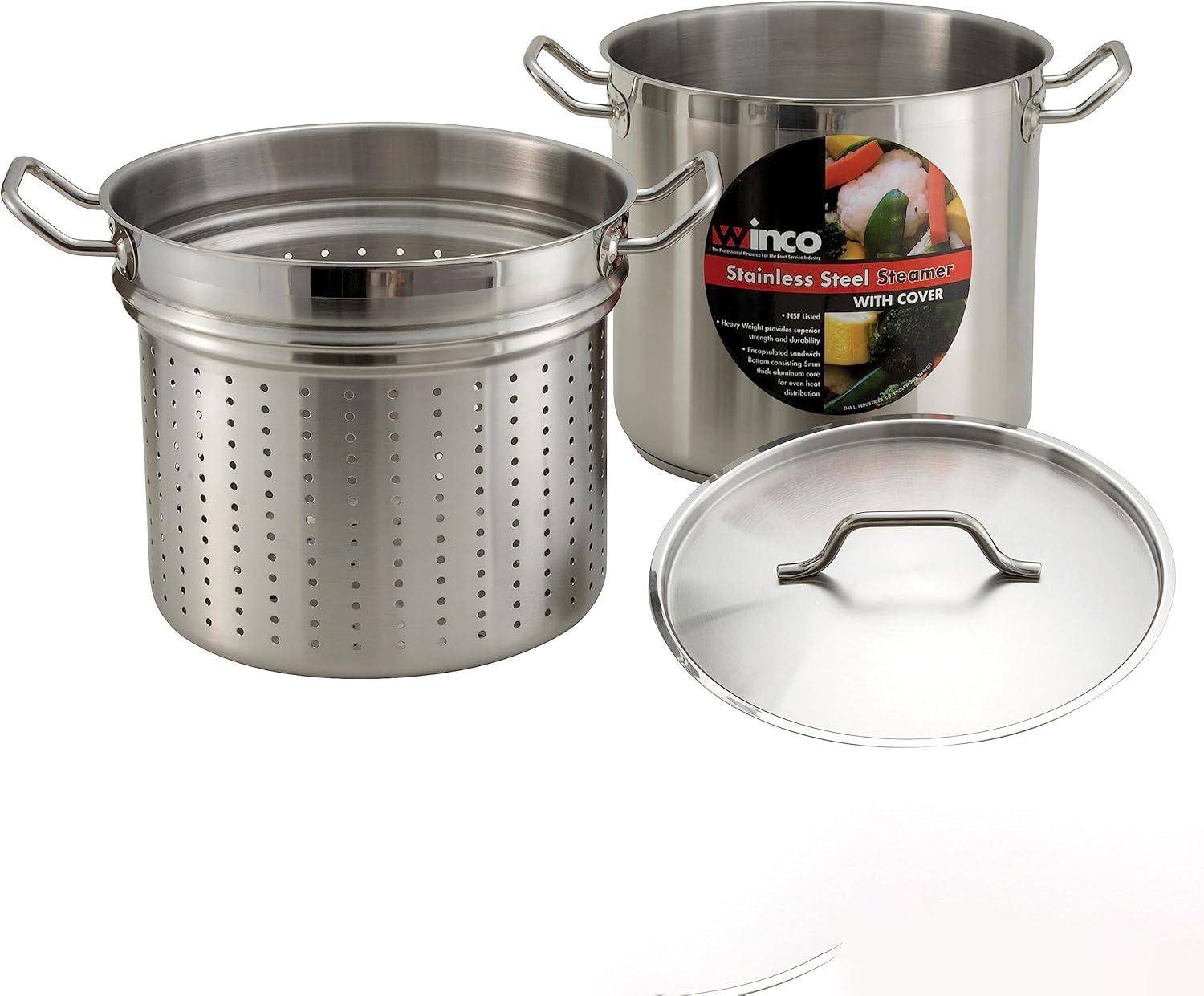 Winco Winco 8 Quarts Stainless Steel Steamer Pot