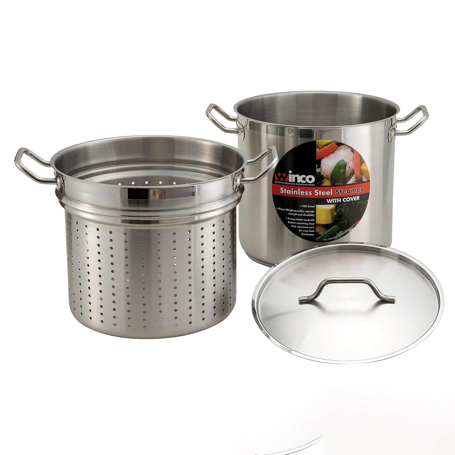 Winco Winco 8 Quarts Stainless Steel Steamer Pot