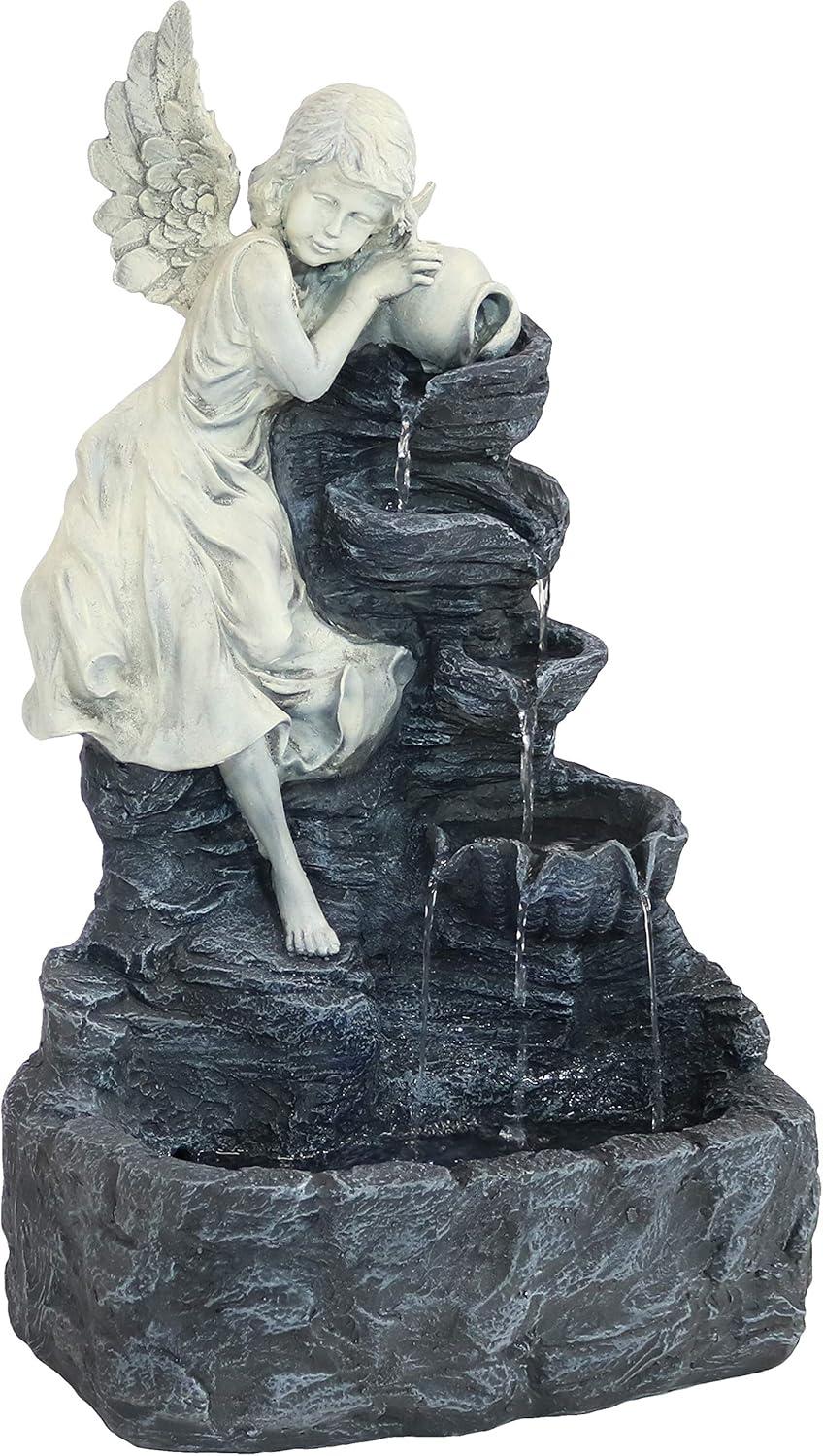 Jaliyah Weather Resistant Floor Fountain with Light