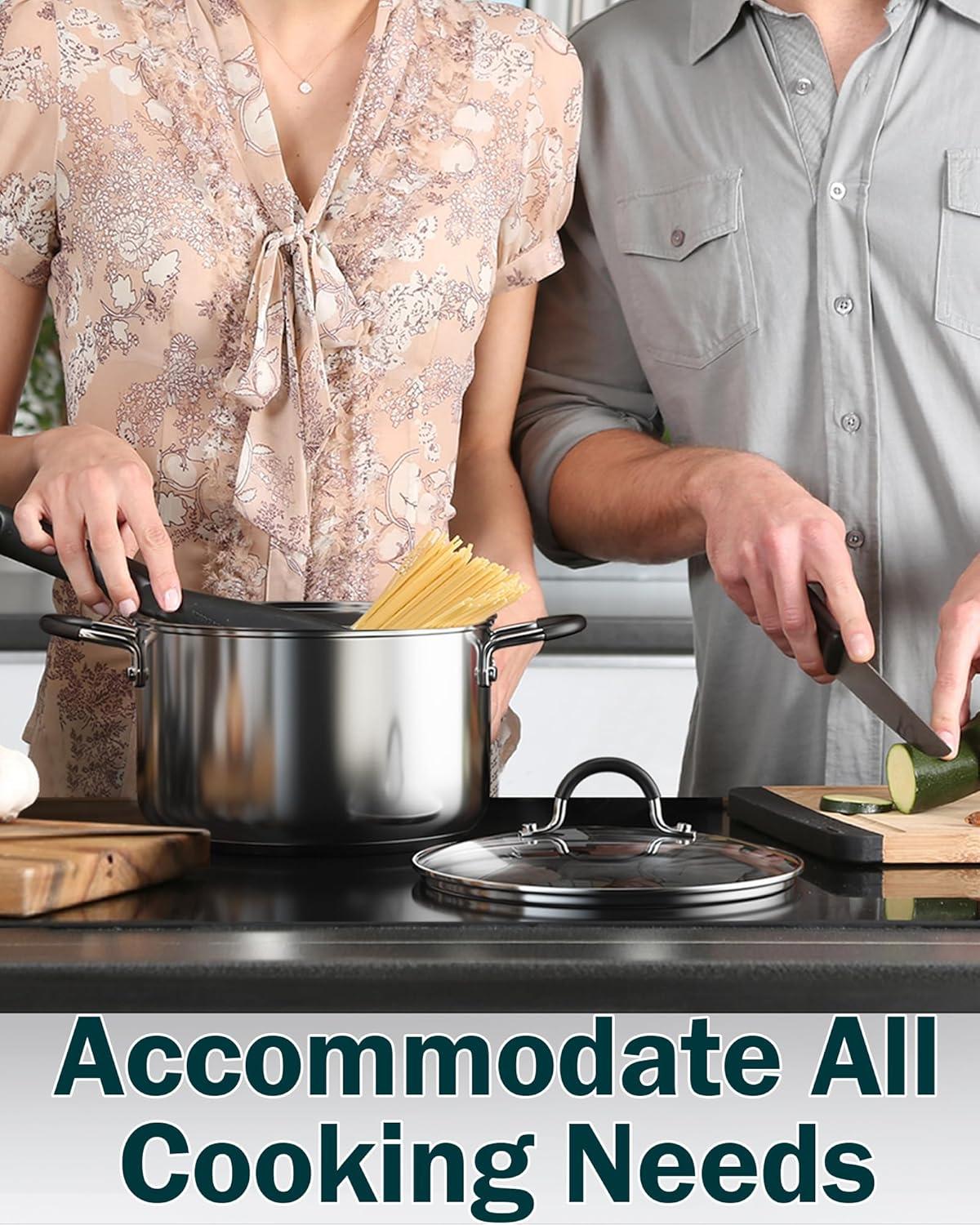 Cook N Home Cook N Home 10 Piece Stainless Steel Cookware Set