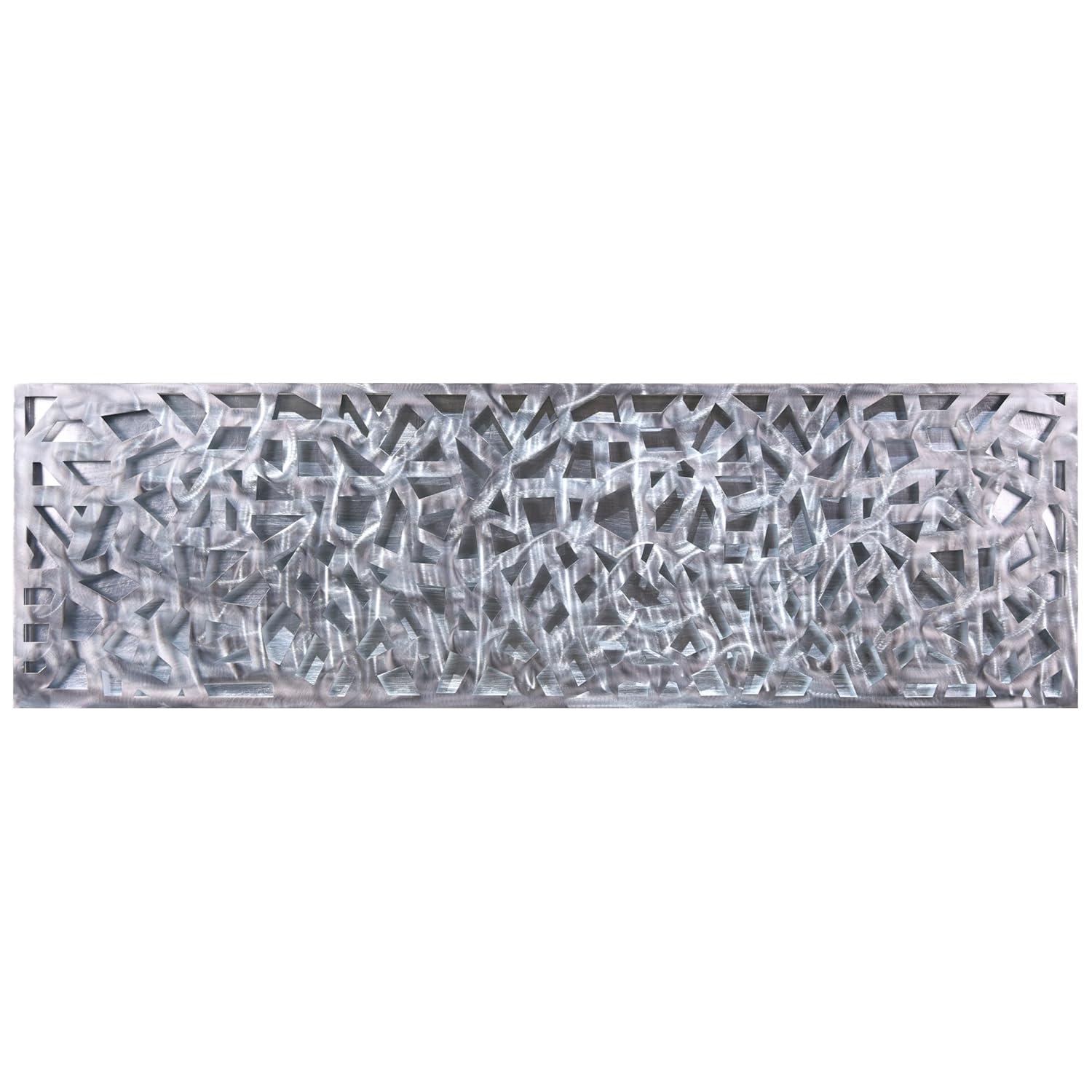 Empire Art Direct Radiant Fusion Leaf encased on a 3D Polished Steel Abstract Metal Wall Art