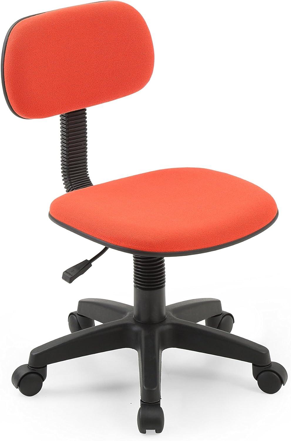 Hodedah Task Chair with Swivel & Adjustable Height, 100 lb. Capacity, Red