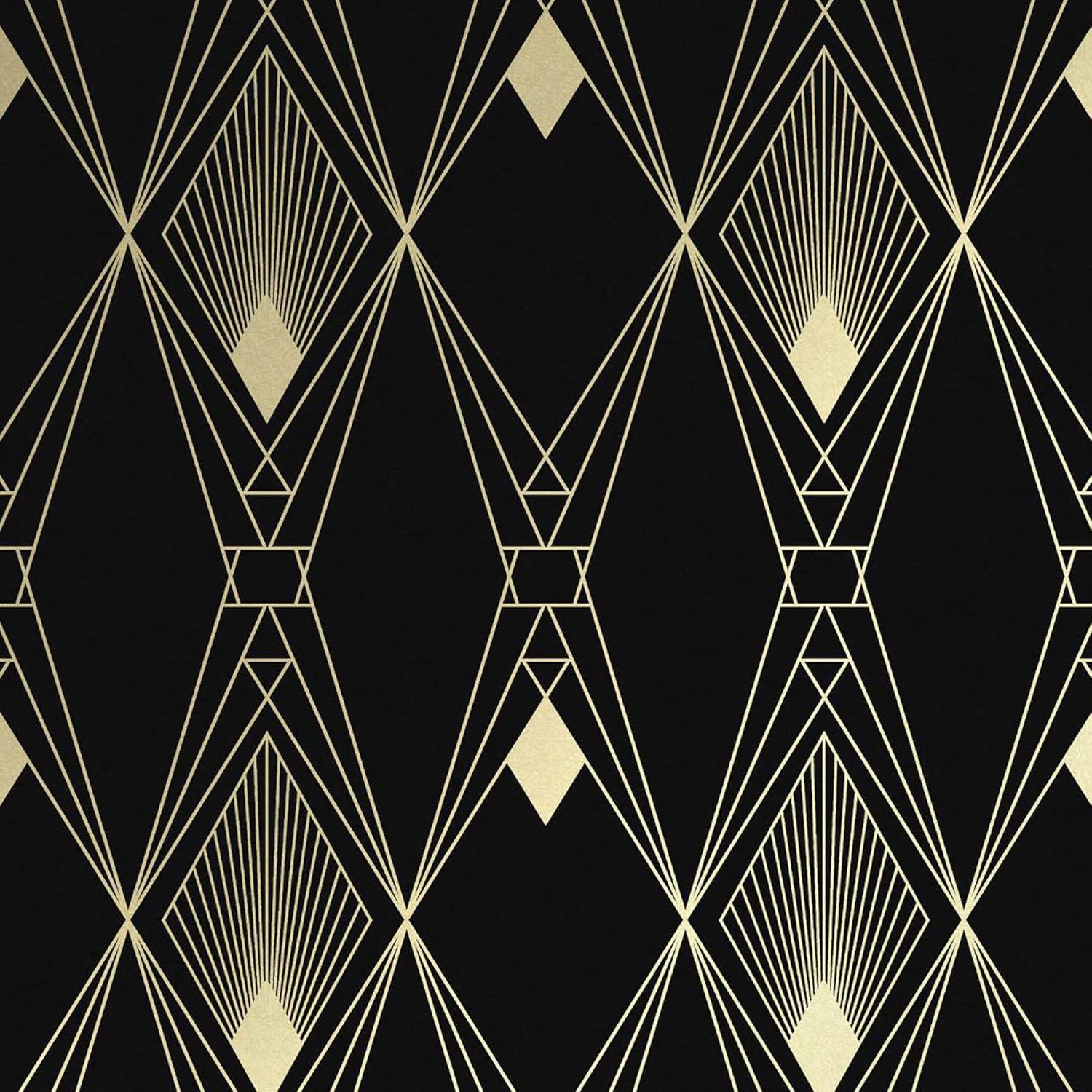 NEXT Deco Geometric Black Wallpaper