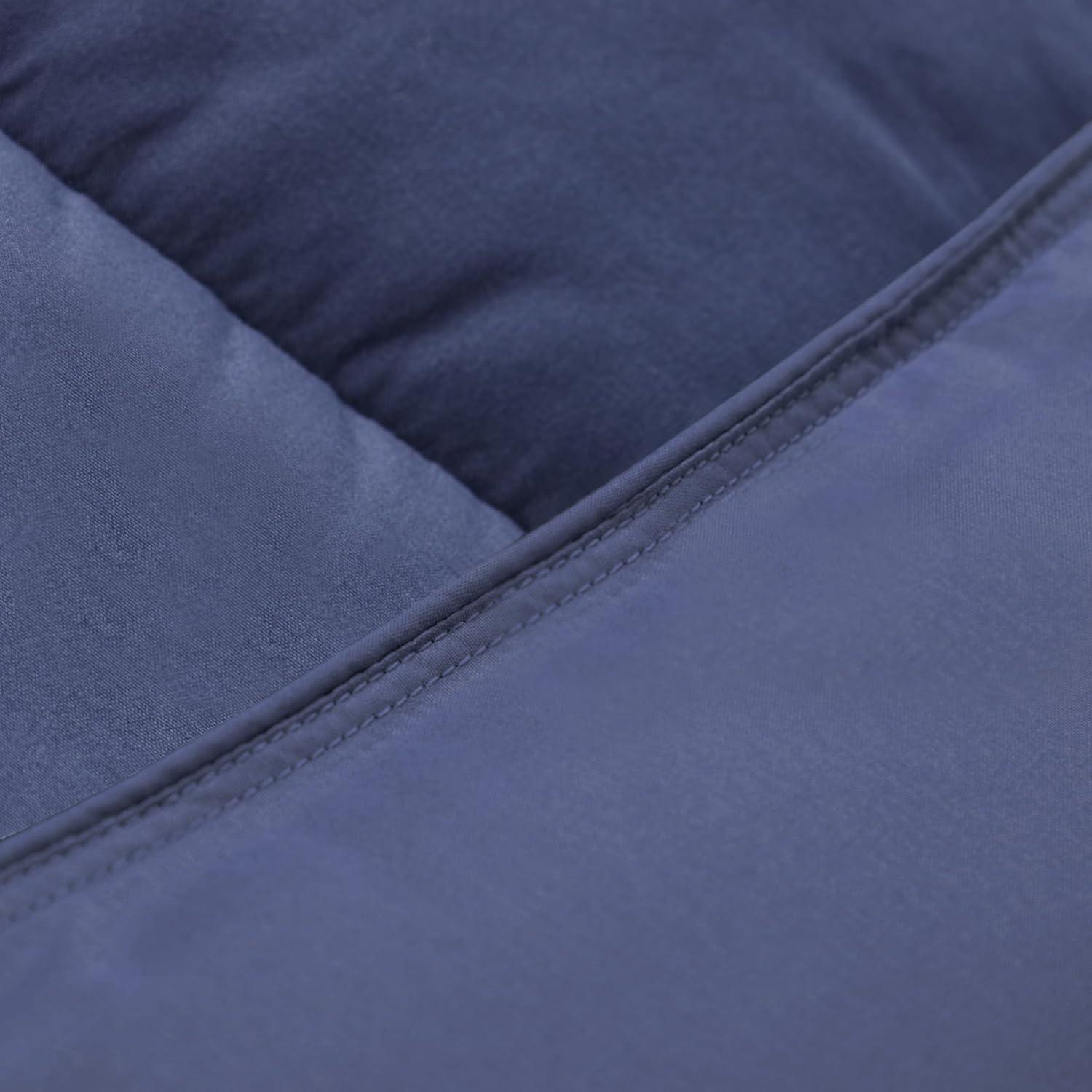 Twin XL Navy Blue Reversible Down Alternative Comforter