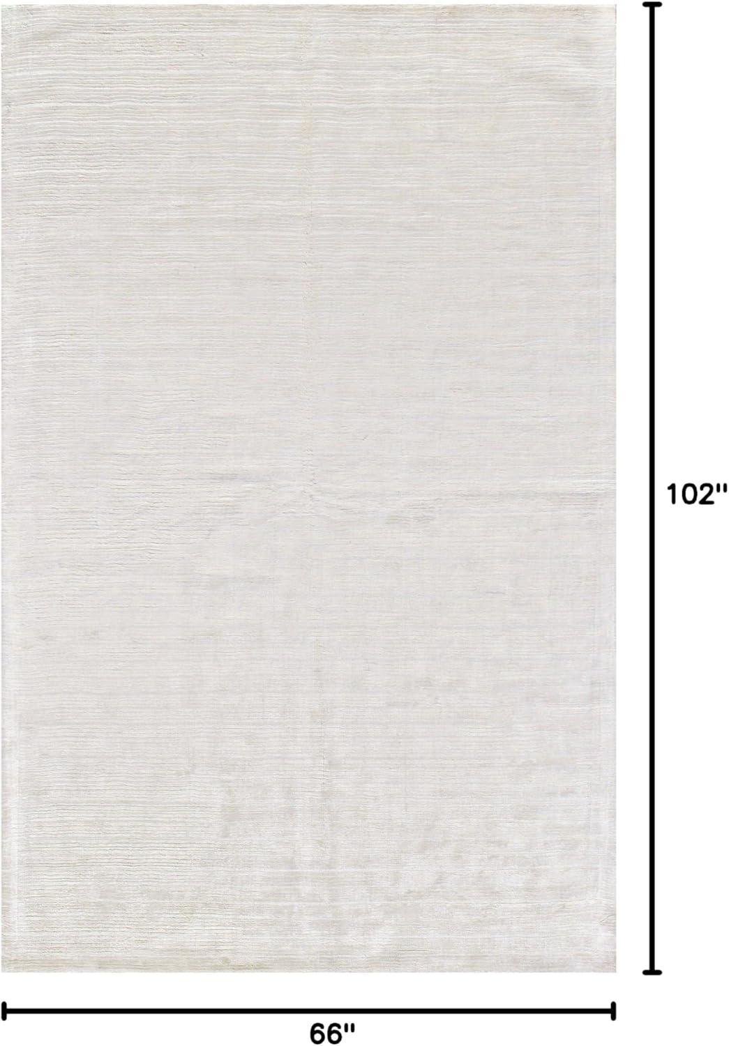Bashian radiance collection WZ hand loomed 100% viscose area rug, 8.6' x 11.6', White