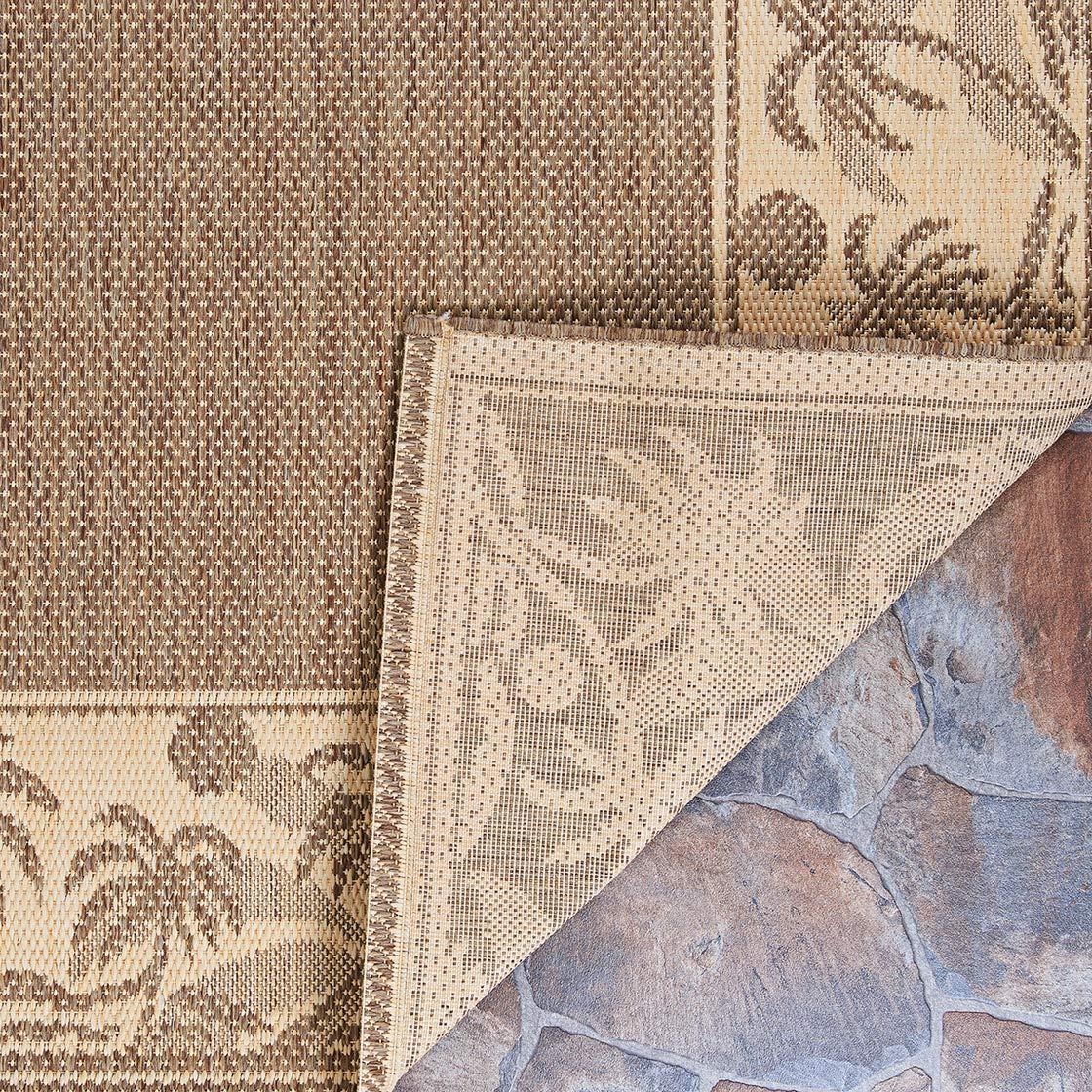 Couristan 5.75' x 9' Beige Island-Inspired Rectangular Area Throw Rug