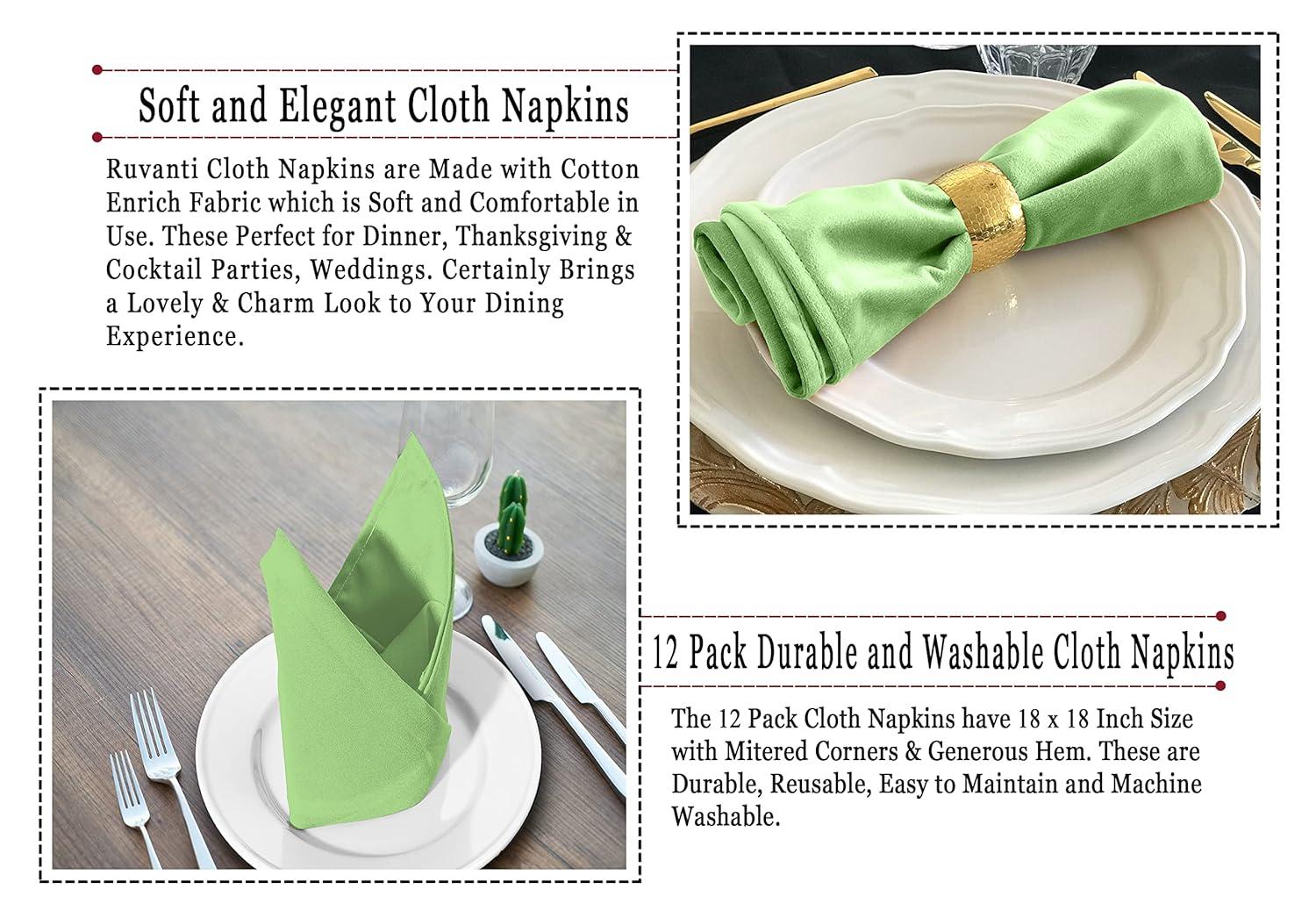 Poly Cotton Enrich Twill Cloth Napkins (Set of 12)