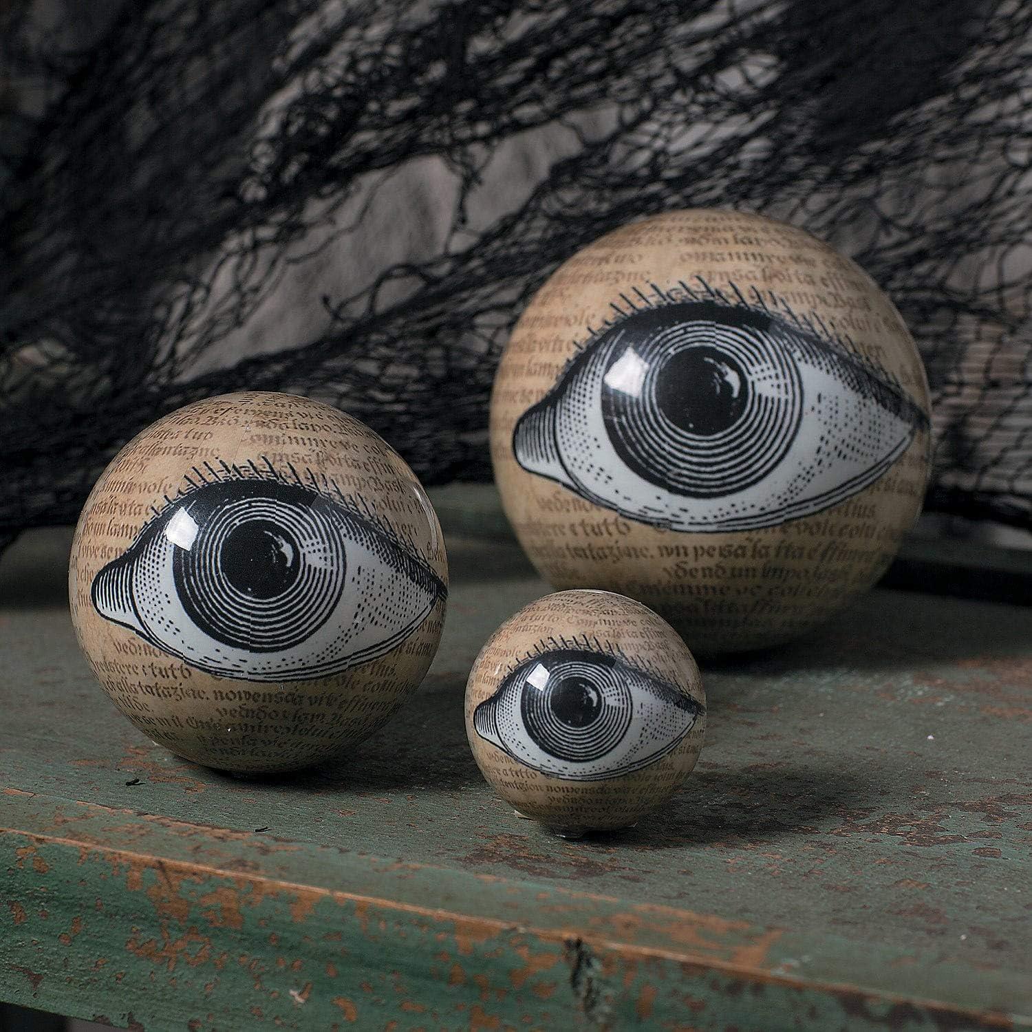 Multicolor Foam and Plastic Eyeball Orbs Halloween Decor, 9 Pieces