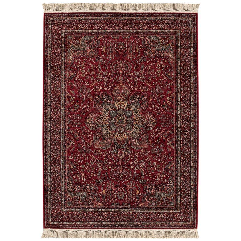 Couristan Kashimar All Over Center Medallion Wool Area Rug, 2'2" x 4'9", Antique Red