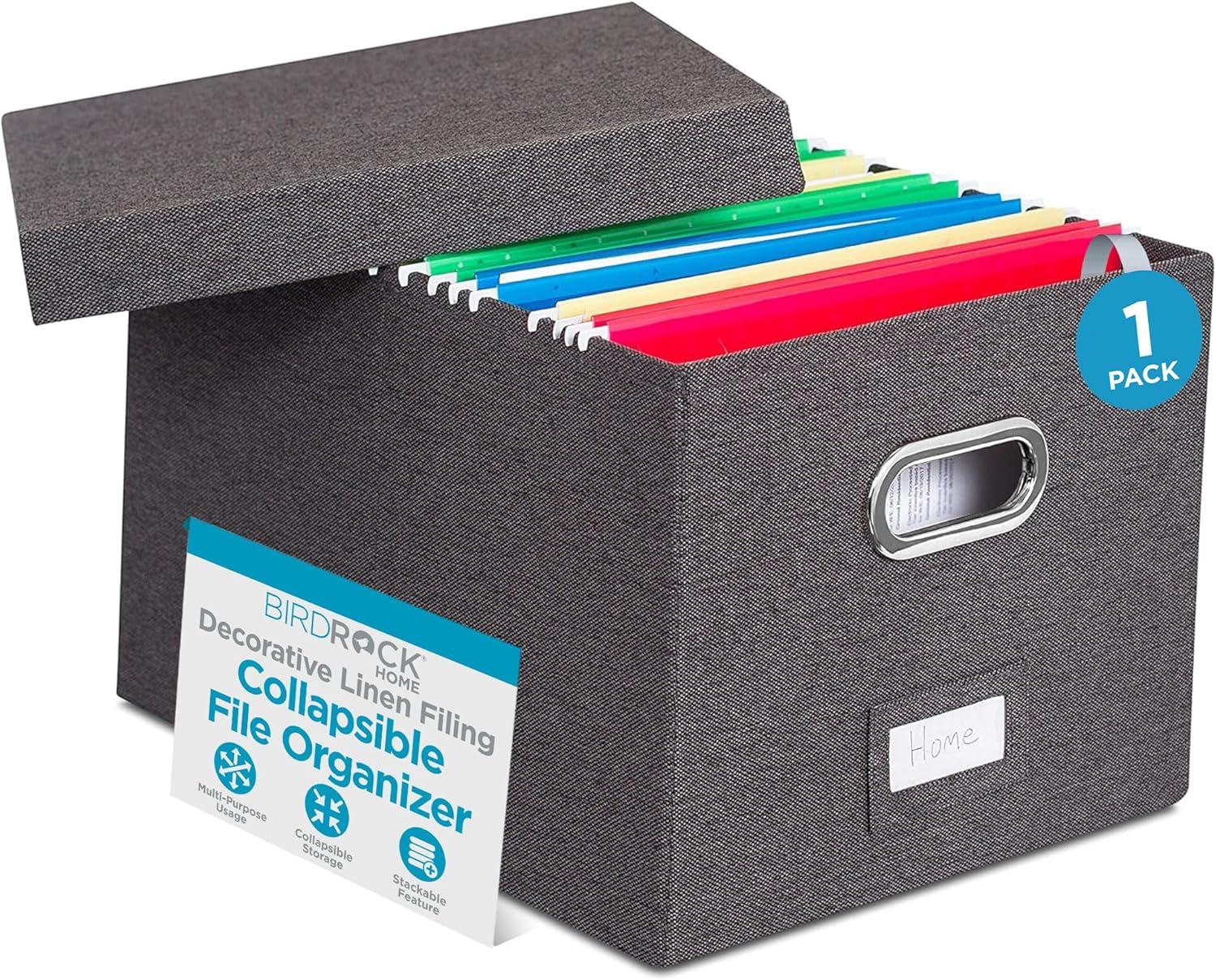 BirdRock Home Internet's Best Collapsible File Storage Fabric Box