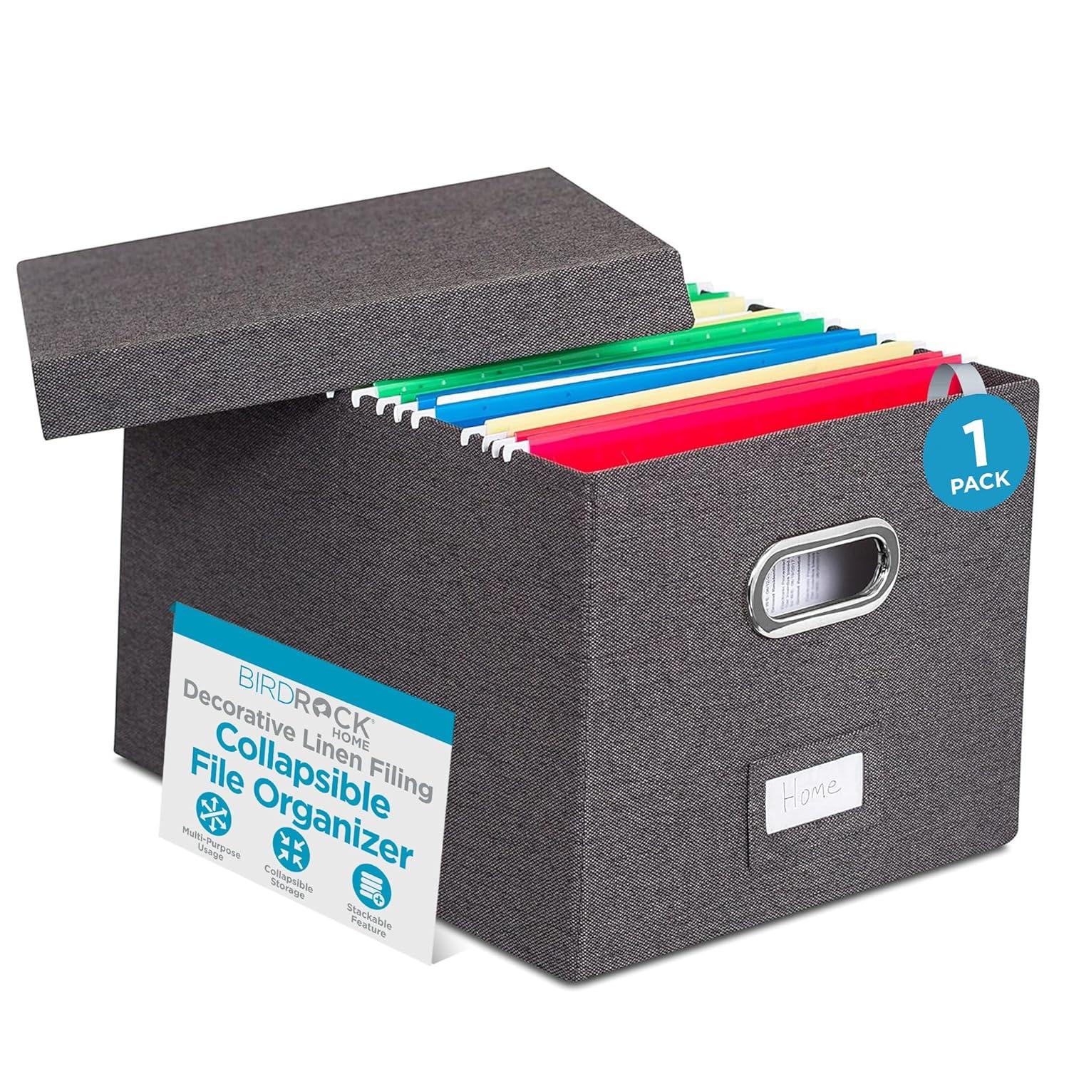 BirdRock Home Internet's Best Collapsible File Storage Fabric Box
