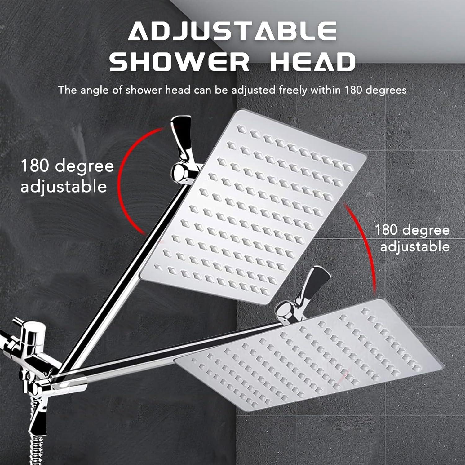 10''Rainfall Shower Head With Handheld Combo High Pressure