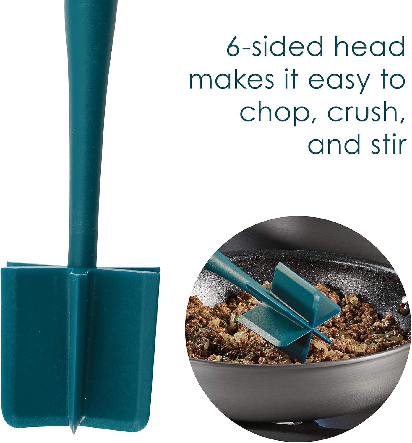 Rachael Ray Tools and Gadgets Lazy Crush & Chop, Flexi Turner, and Scraping Spoon Set, 3-Piece