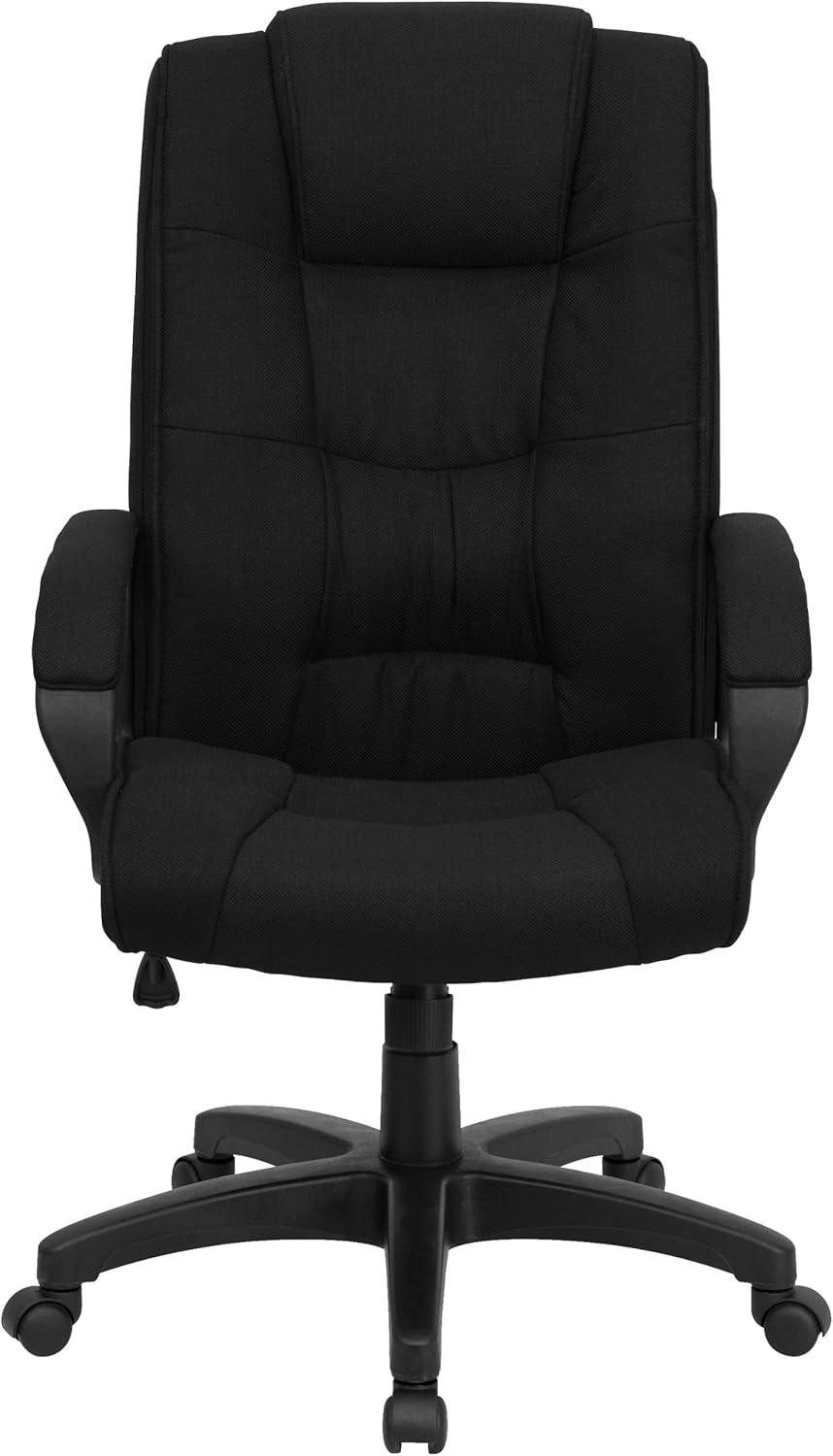 High Back Black Fabric Executive Swivel Office Chair