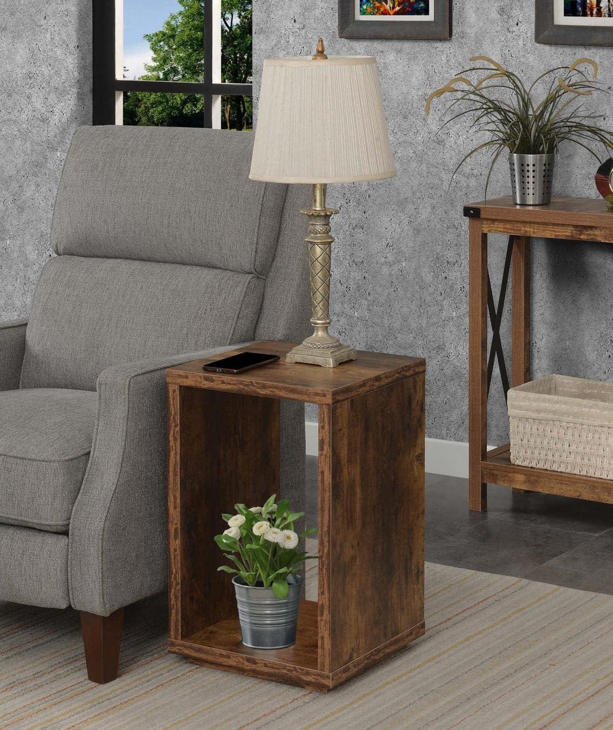 Convenience Concepts Northfield Admiral End Table with Shelf, Barnwood