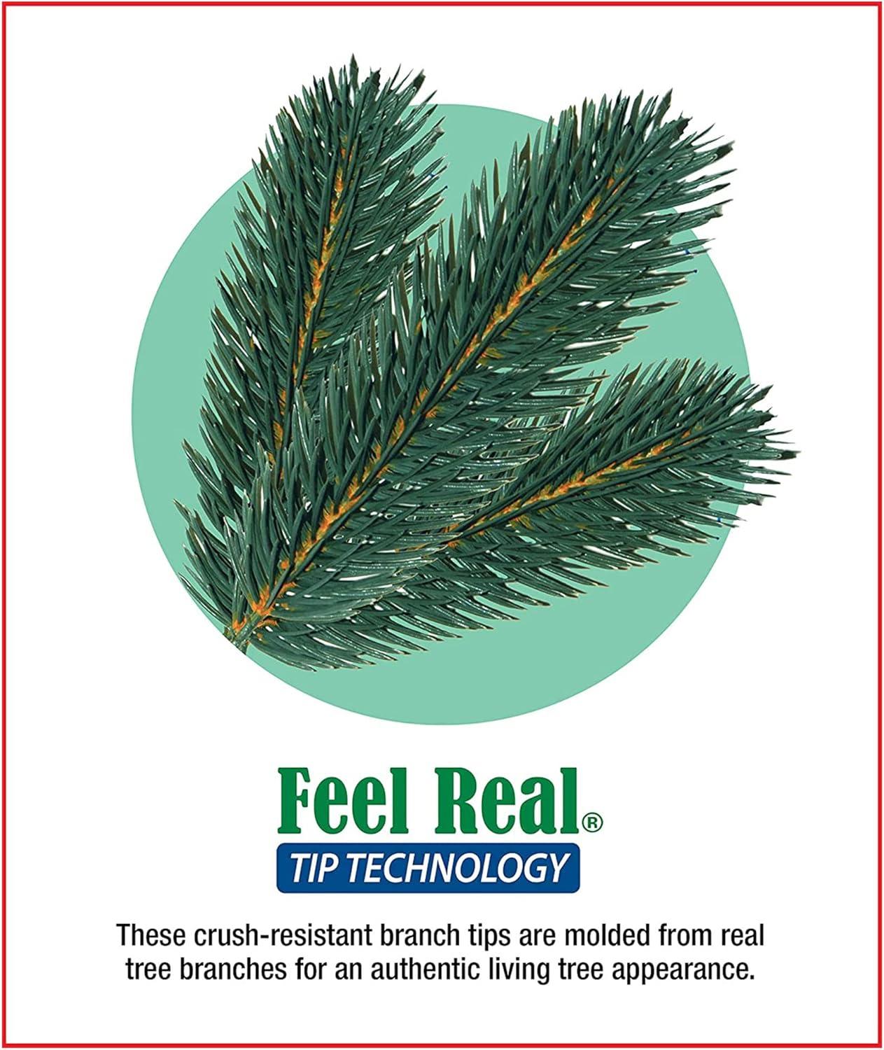 National Tree Company 7 ft. Carolina Pine Slim Tree with Clear Lights