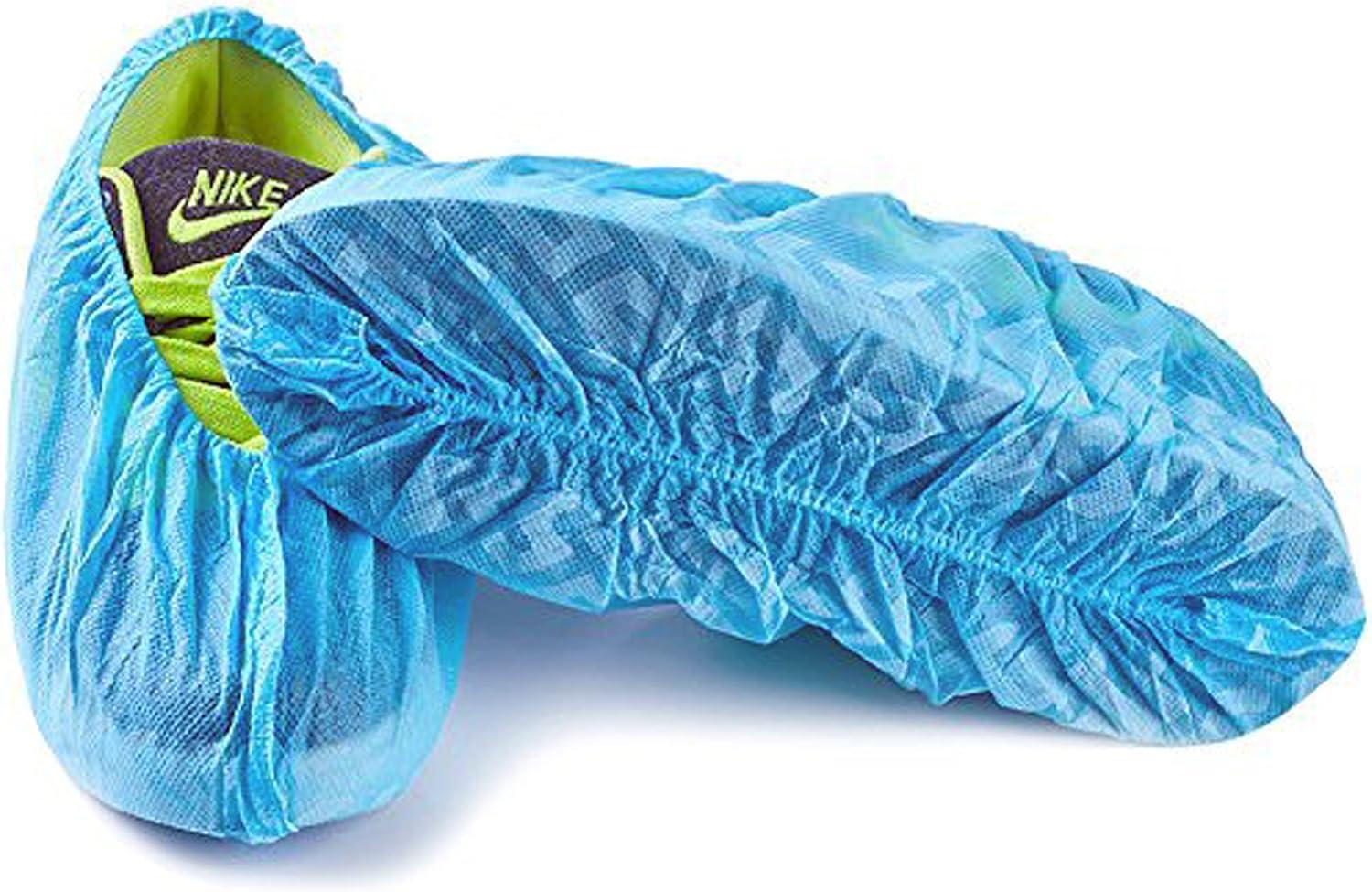 X-Large Non-Woven, 100 Pack Disposable Boot & Shoe Covers Non-Slip, Durable, Indoor Protect Your Home, Floors and Shoes (50 Pairs)