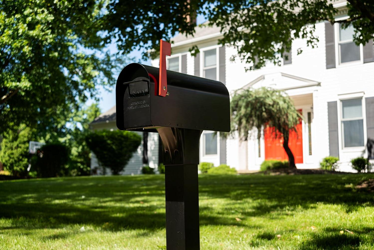 Architectural Mailboxes Ironside Post Mount Mailbox Black