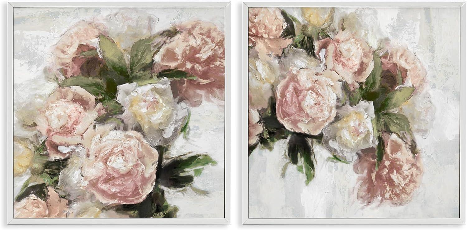 " Traditional Peony Blossoms Arrangement " by Emily Ford 2 - Pieces