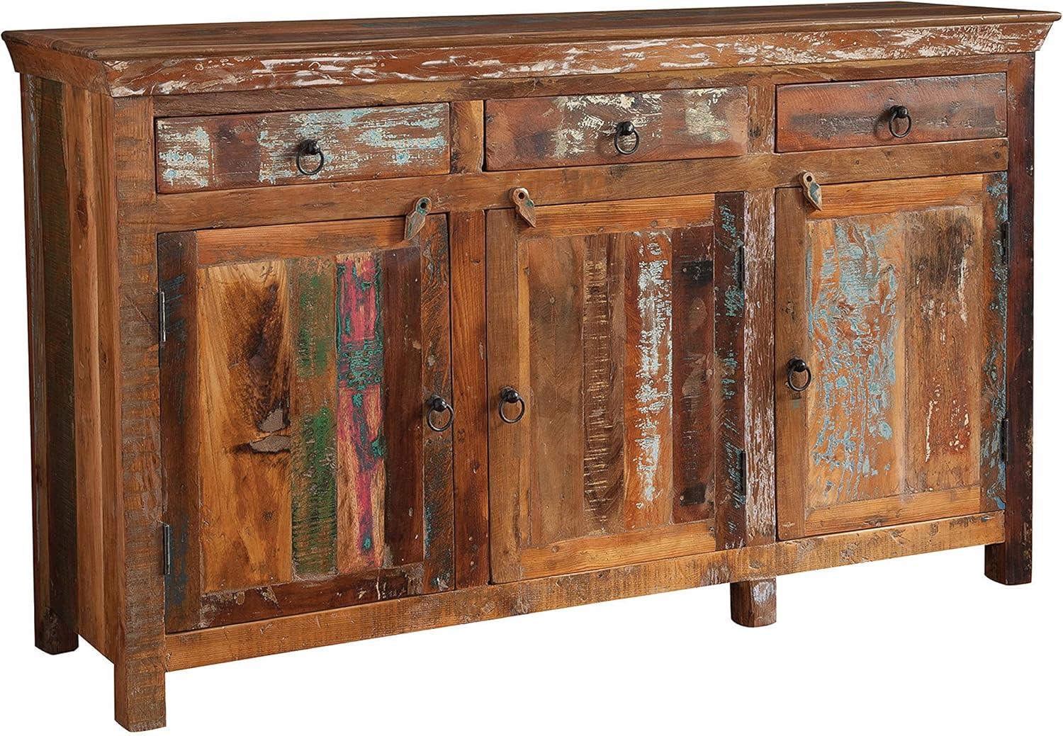 3-door Accent Cabinet Reclaimed Wood