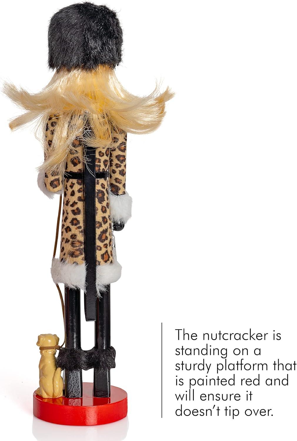 Ornativity Shopping Lady Christmas Wooden Nutcracker - 15 in