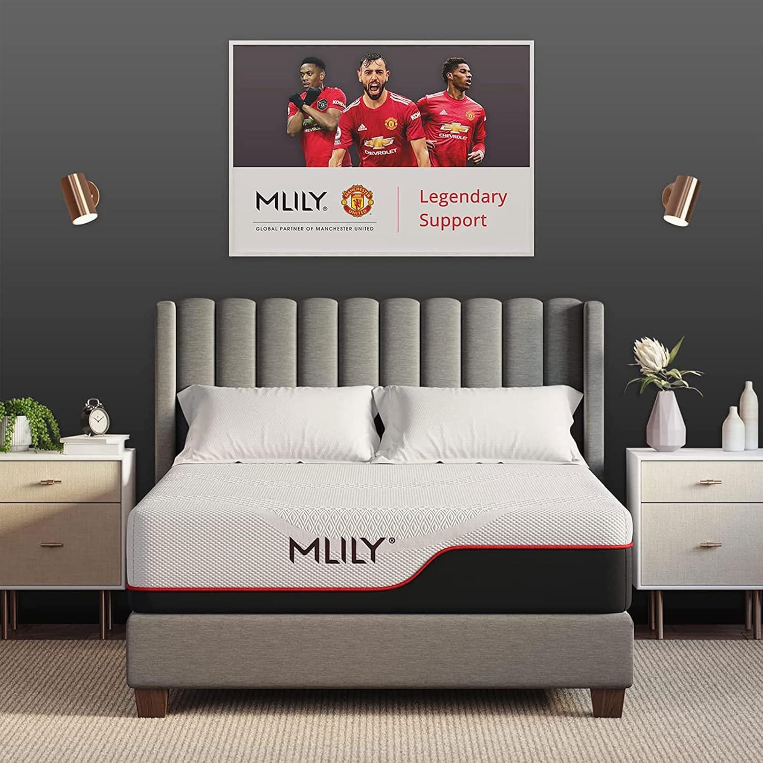 MLILY Manchester United Theatre 12 inch Memory Foam Mattress, Twin XL Size Mattress in a box,Medium Plush